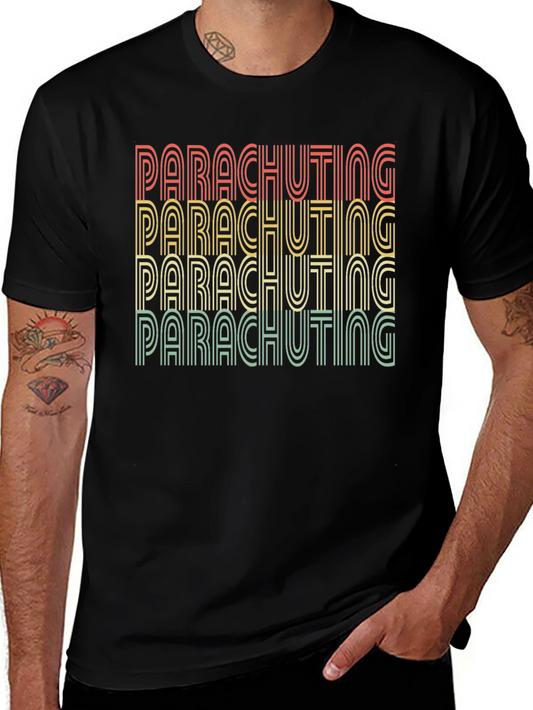 Retro Parachuting Graphic T-Shirt