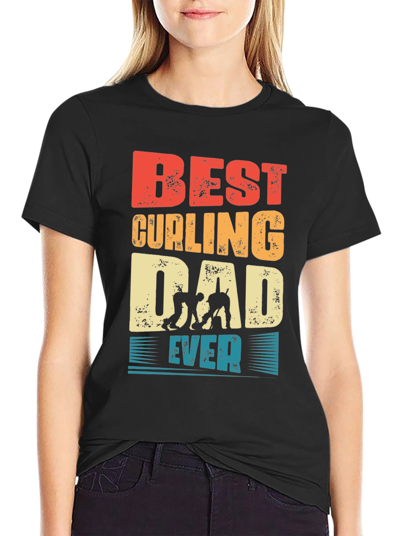 Best Curling Dad Ever T-Shirt