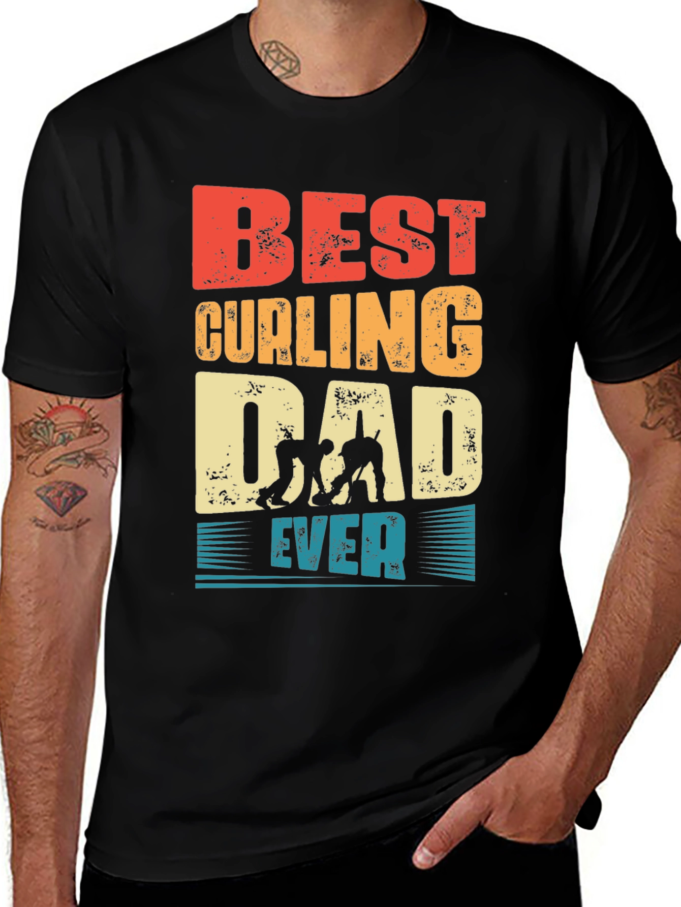 Best Curling Dad Ever T-Shirt