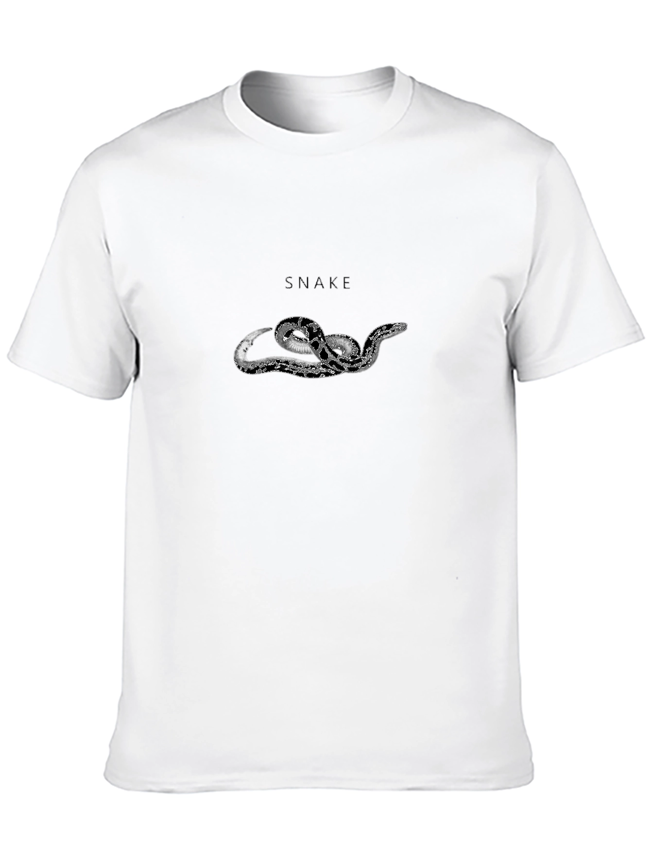 Snake Graphic Print Black T-Shirt