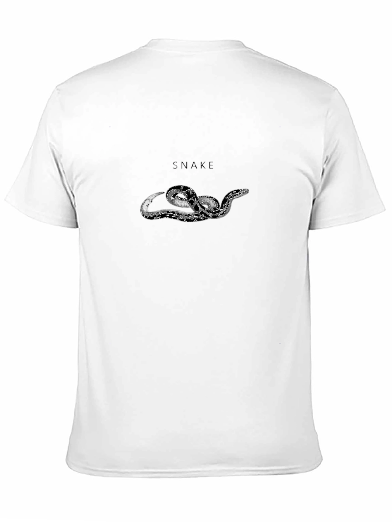 Snake Graphic Print Black T-Shirt
