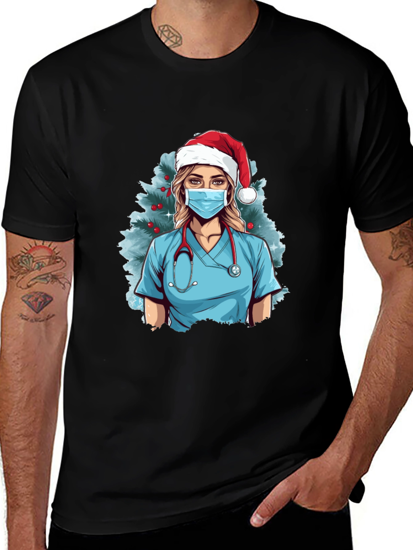 Holiday Nurse Graphic T-Shirt - Unisex