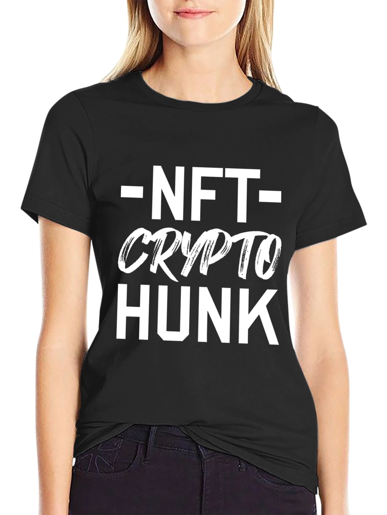 NFT Crypto Hunk Graphic Tee - Black