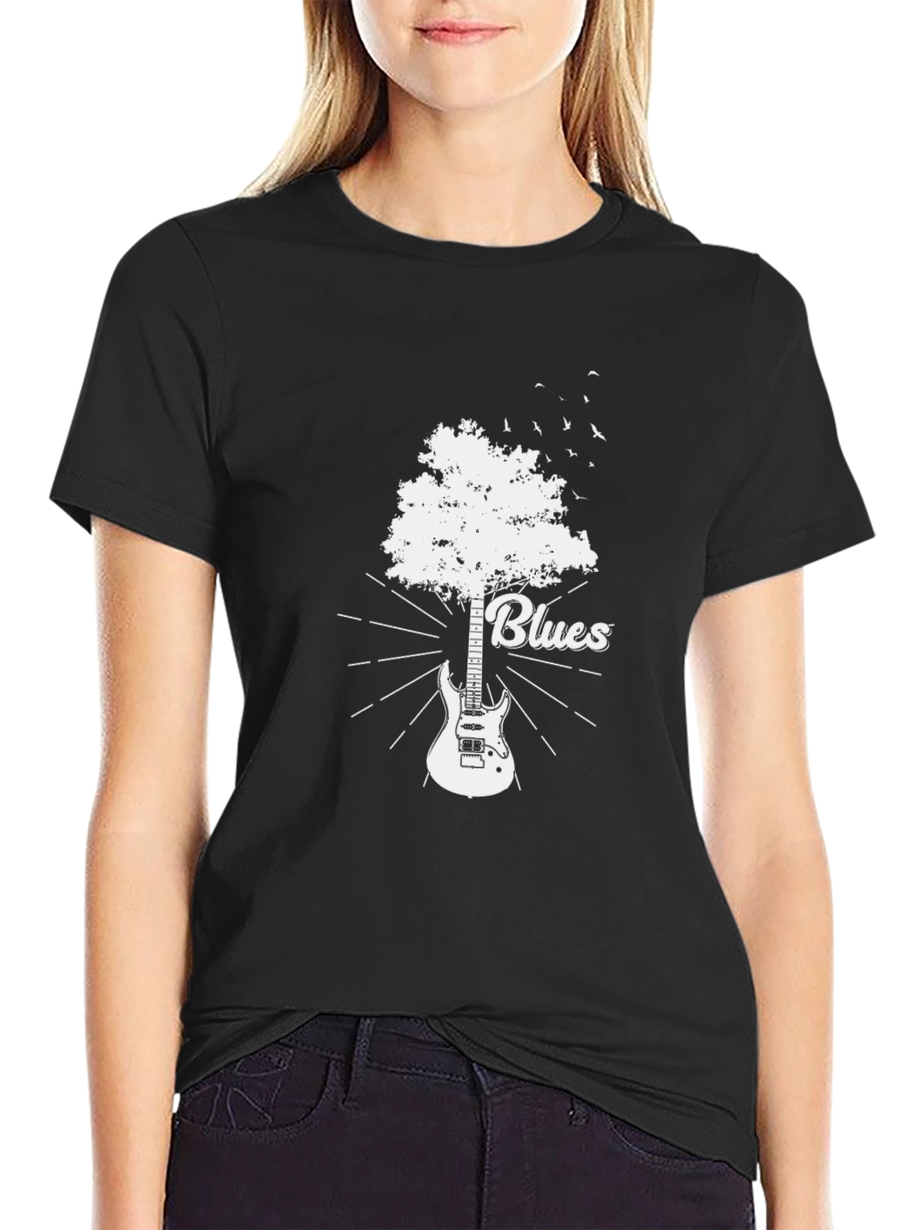 Blues Guitar Tree Graphic T-Shirt