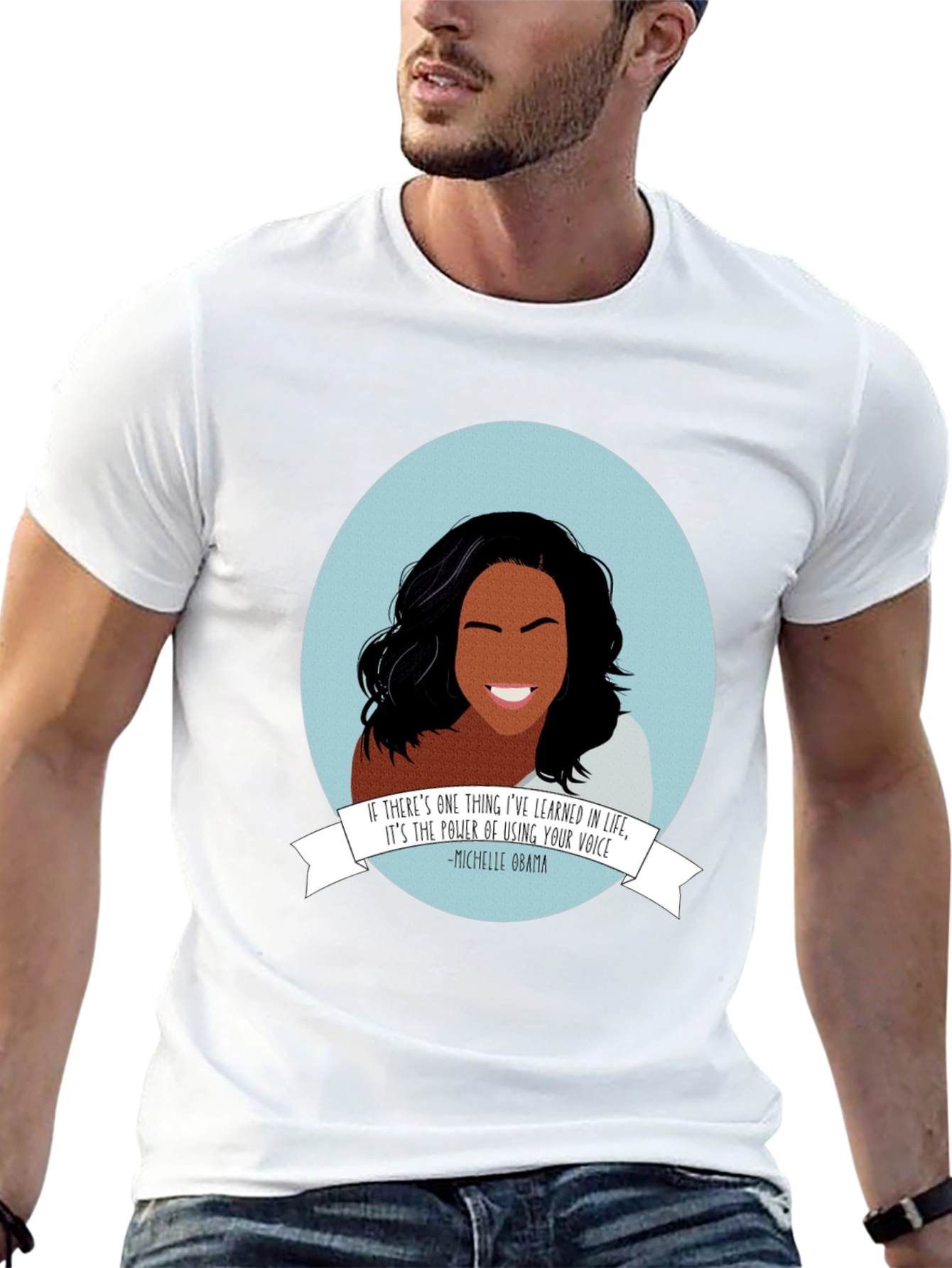 Michelle Obama Graphic Tee - Empowering Black T-Shirt