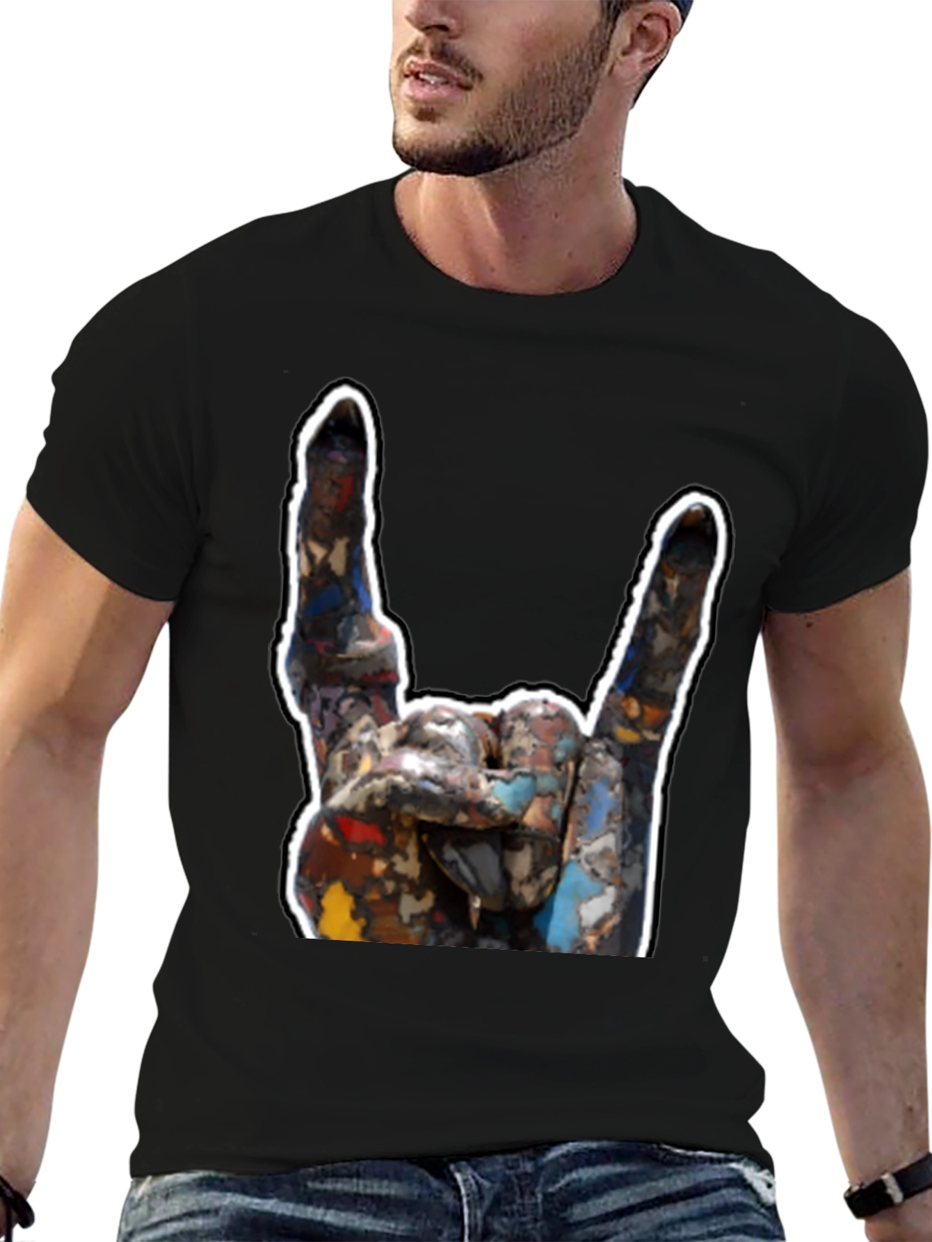 Rock On! Graphic T-Shirt - Metal Hand Sign