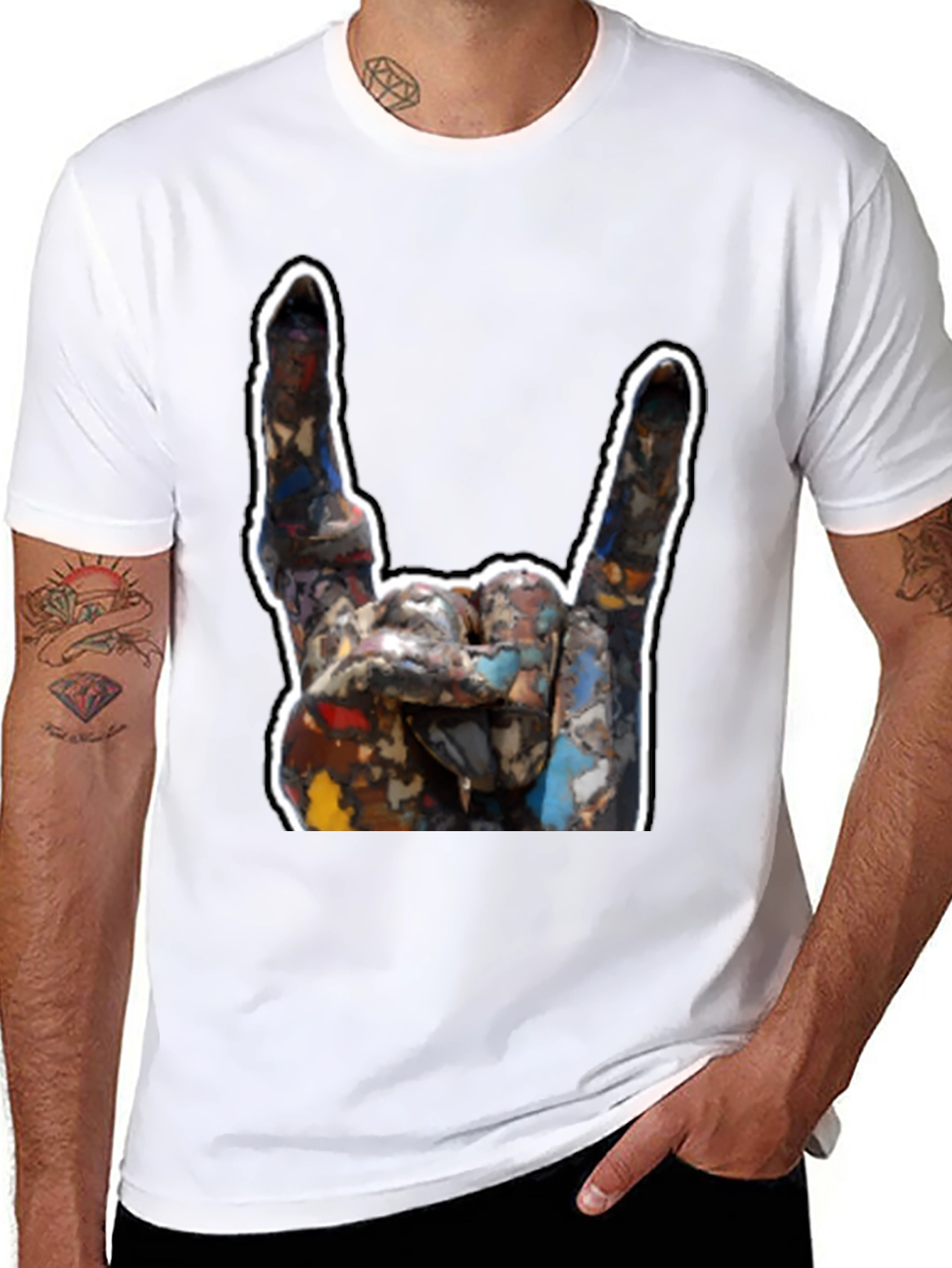 Rock On! Graphic T-Shirt - Metal Hand Sign