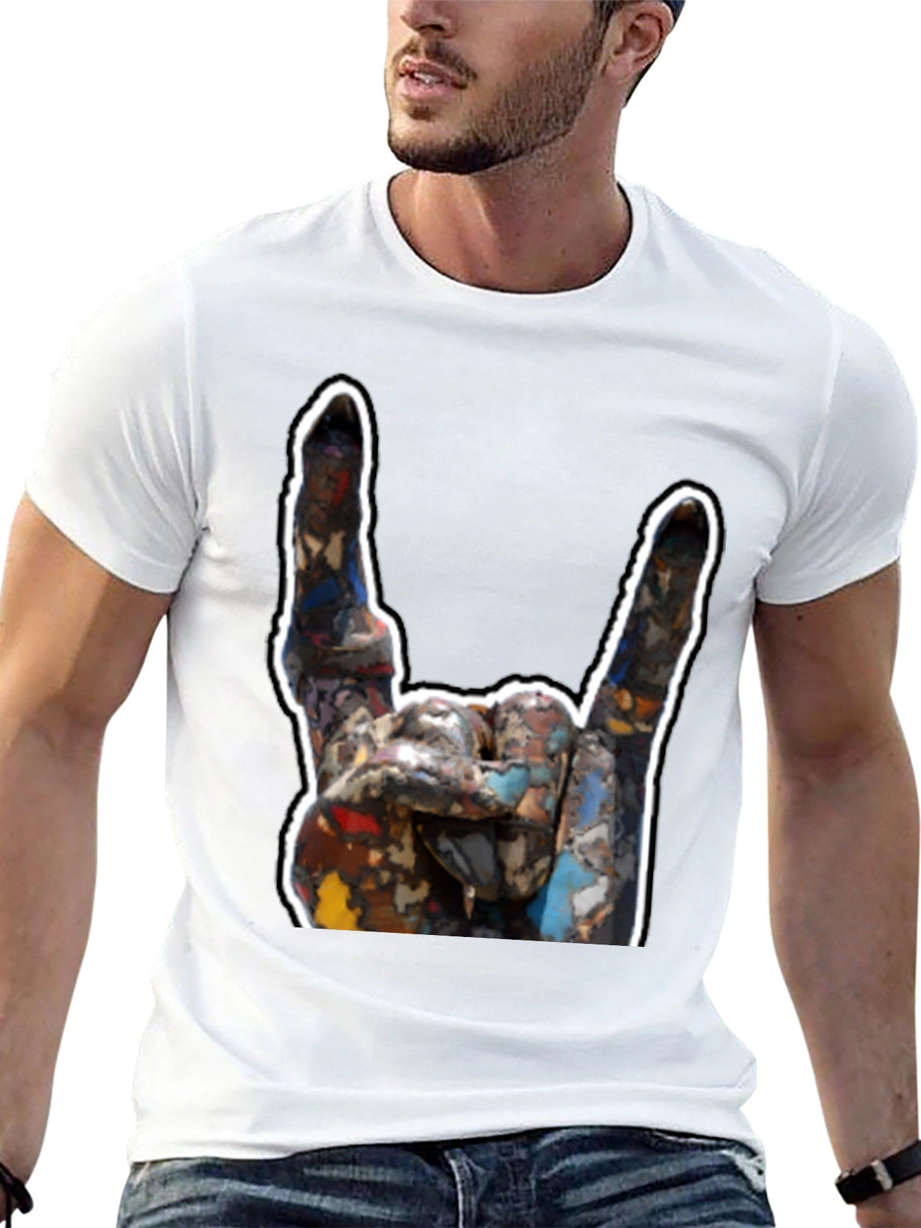 Rock On! Graphic T-Shirt - Metal Hand Sign