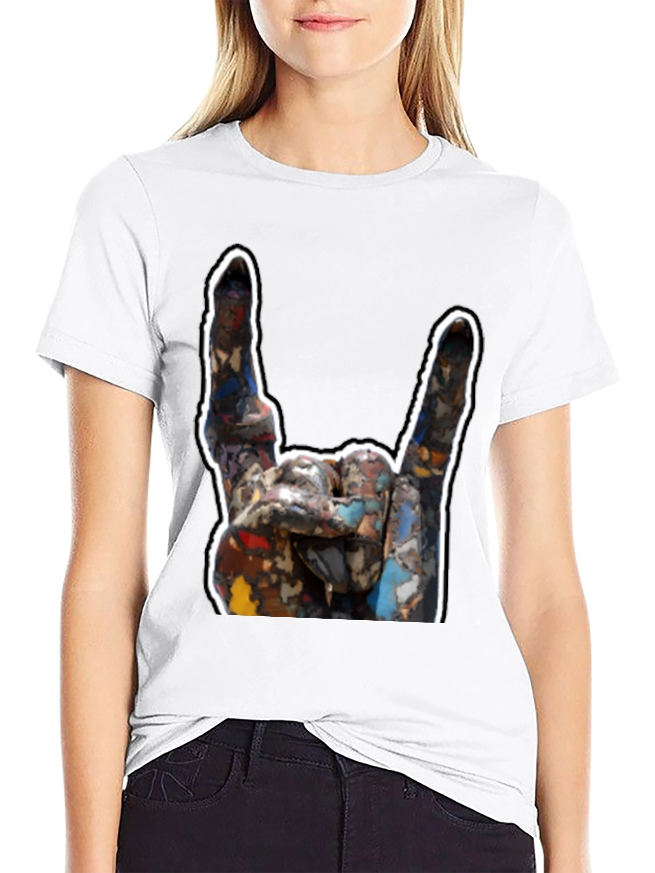 Rock On! Graphic T-Shirt - Metal Hand Sign