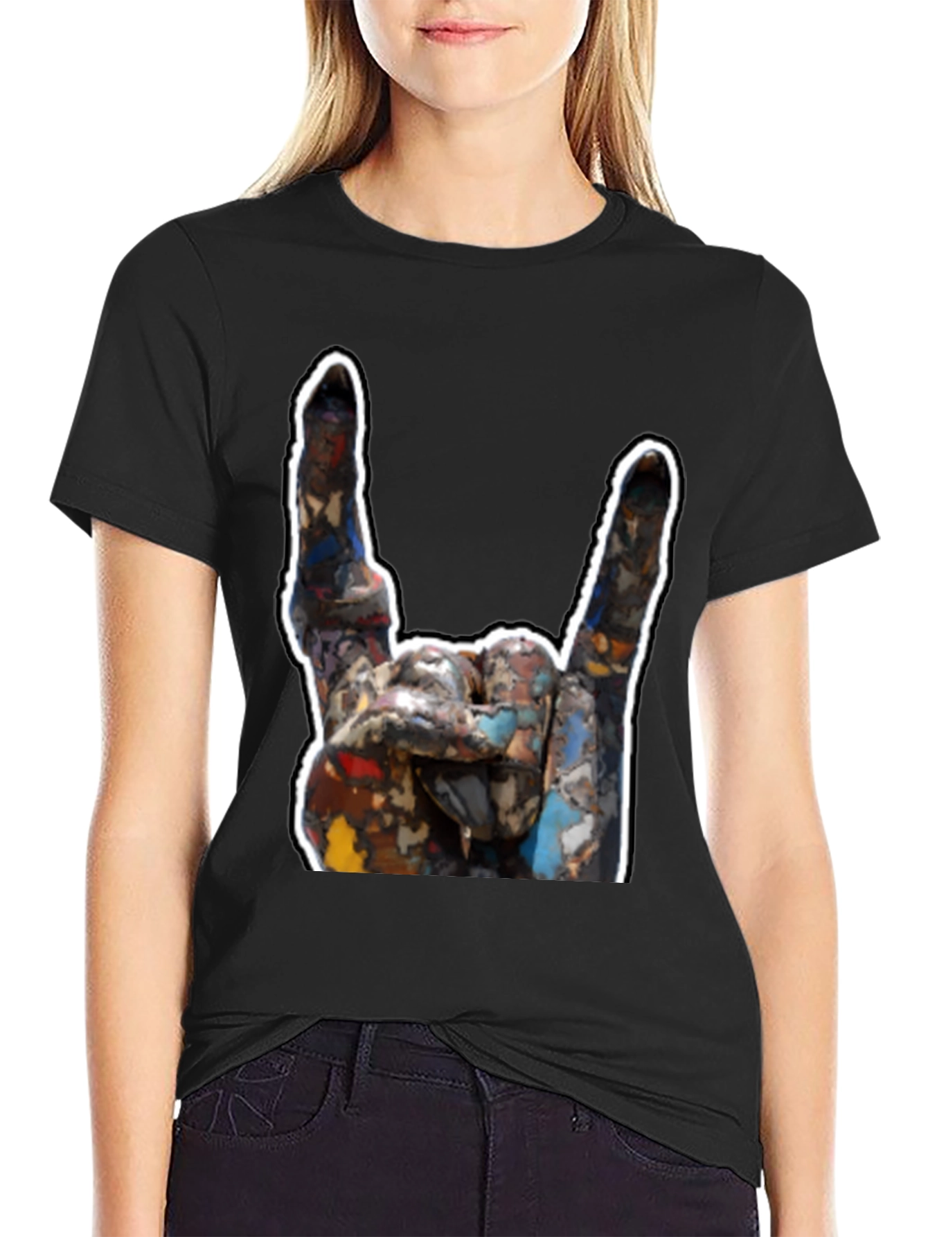 Rock On! Graphic T-Shirt - Metal Hand Sign