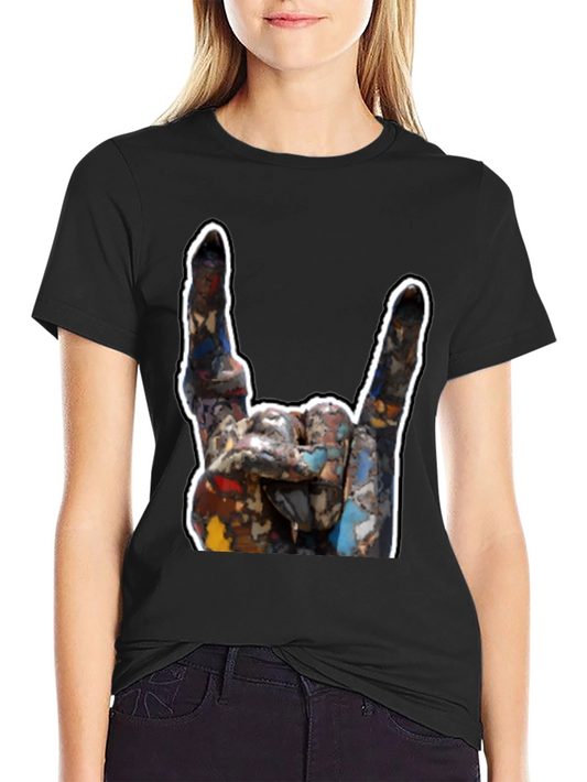 Rock On! Graphic T-Shirt - Metal Hand Sign