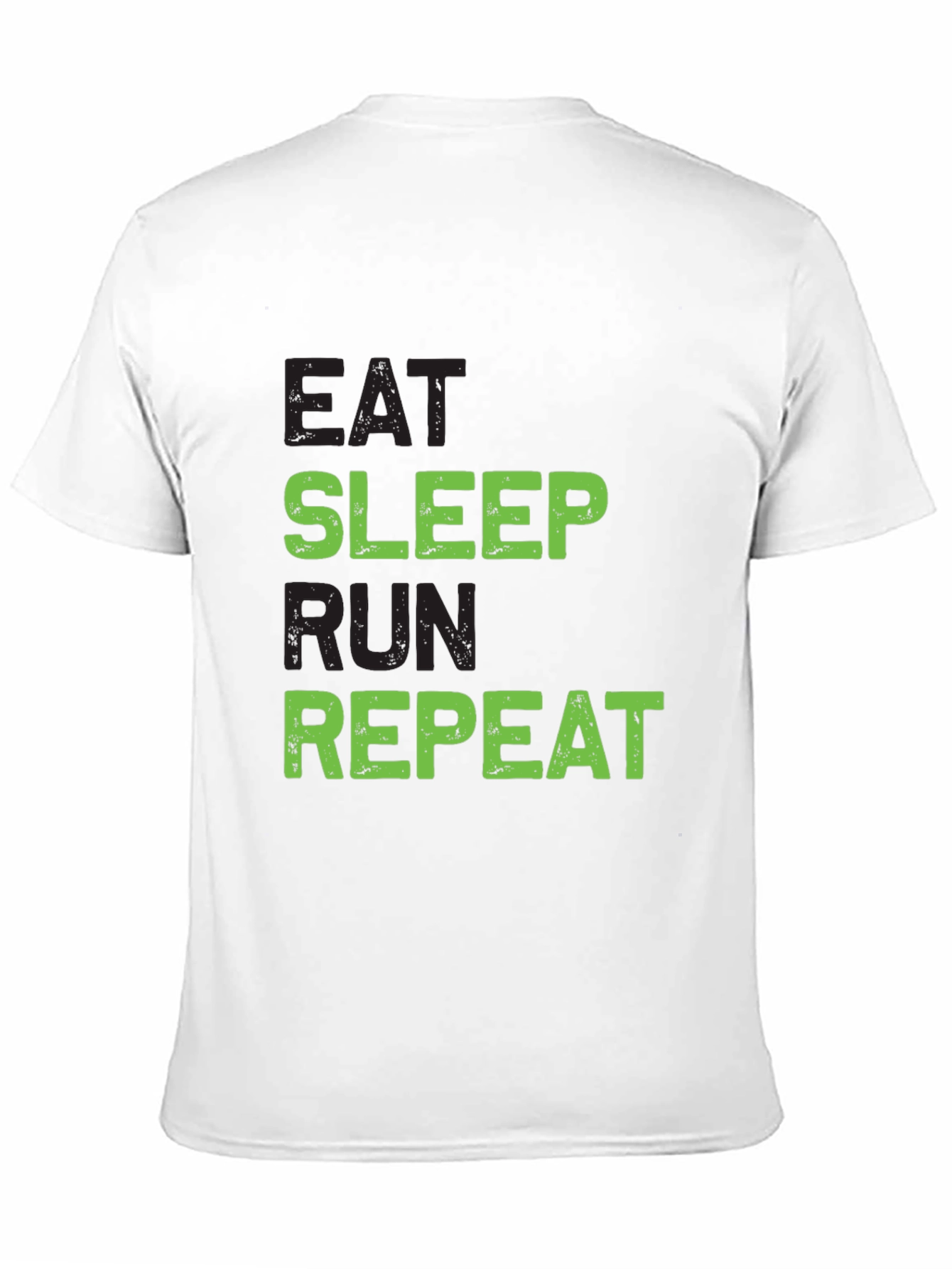 Eat Sleep Run Repeat Graphic Tee - Black