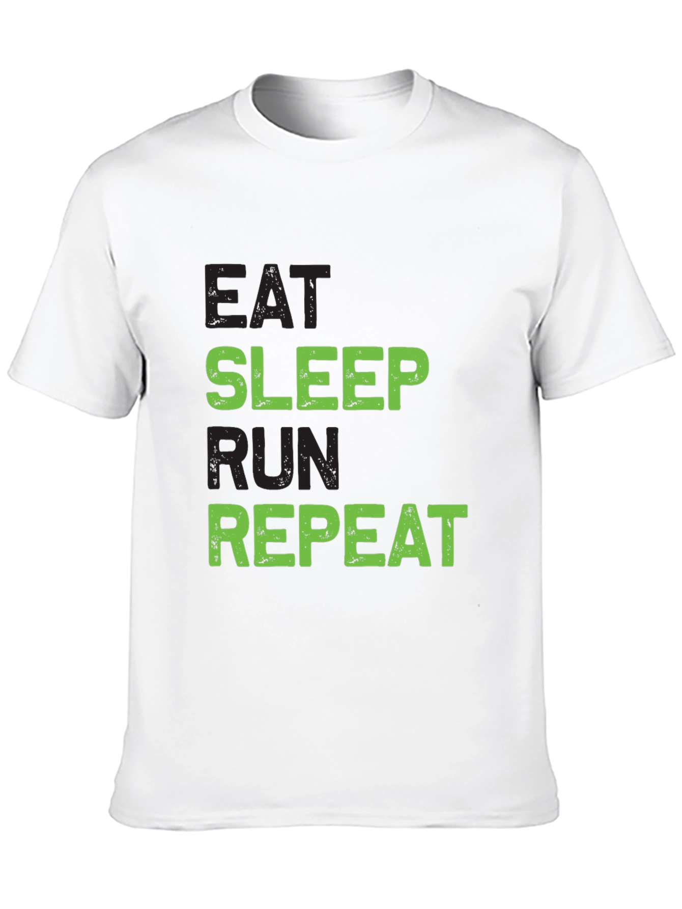 Eat Sleep Run Repeat Graphic Tee - Black