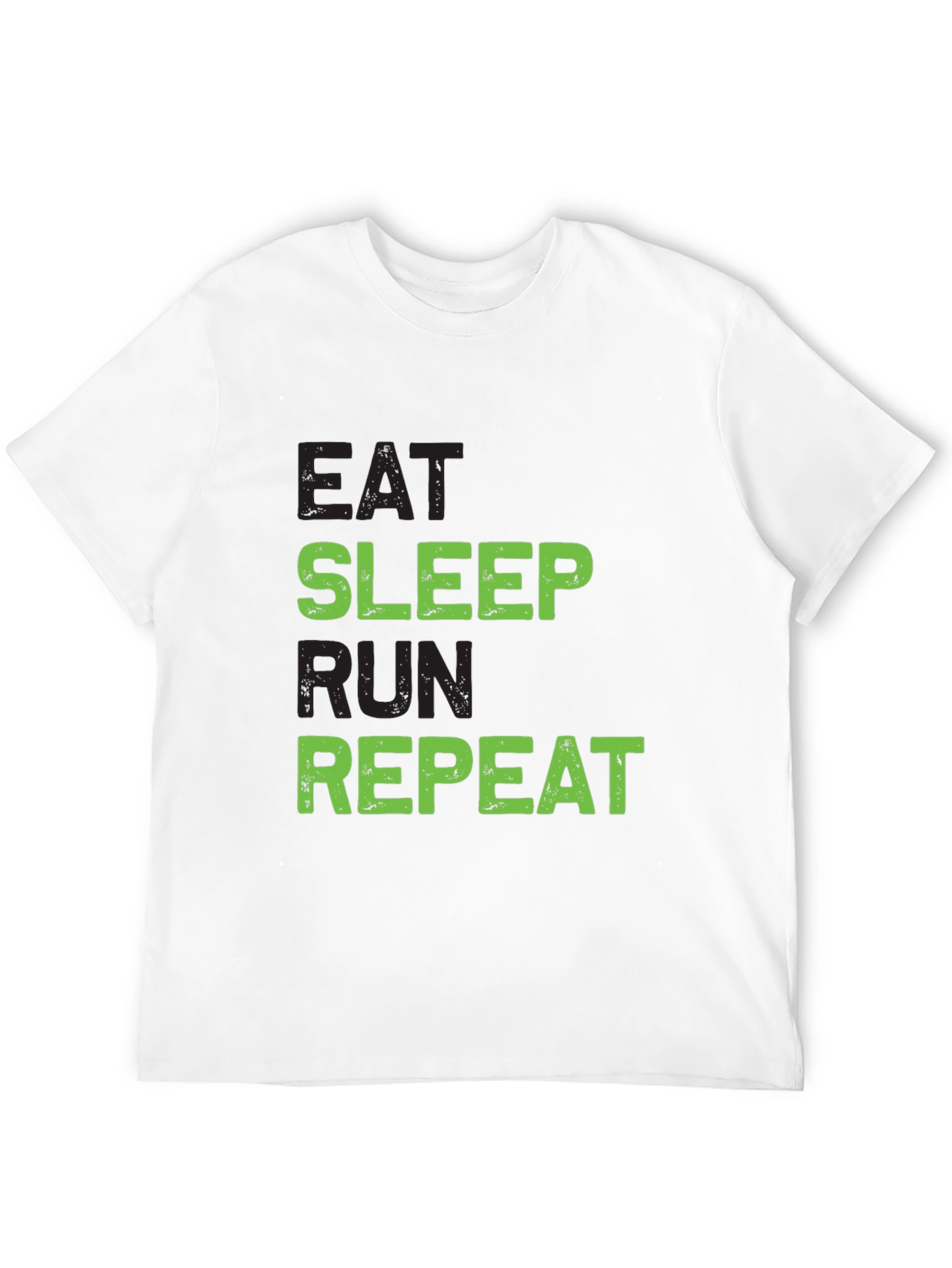 Eat Sleep Run Repeat Graphic Tee - Black