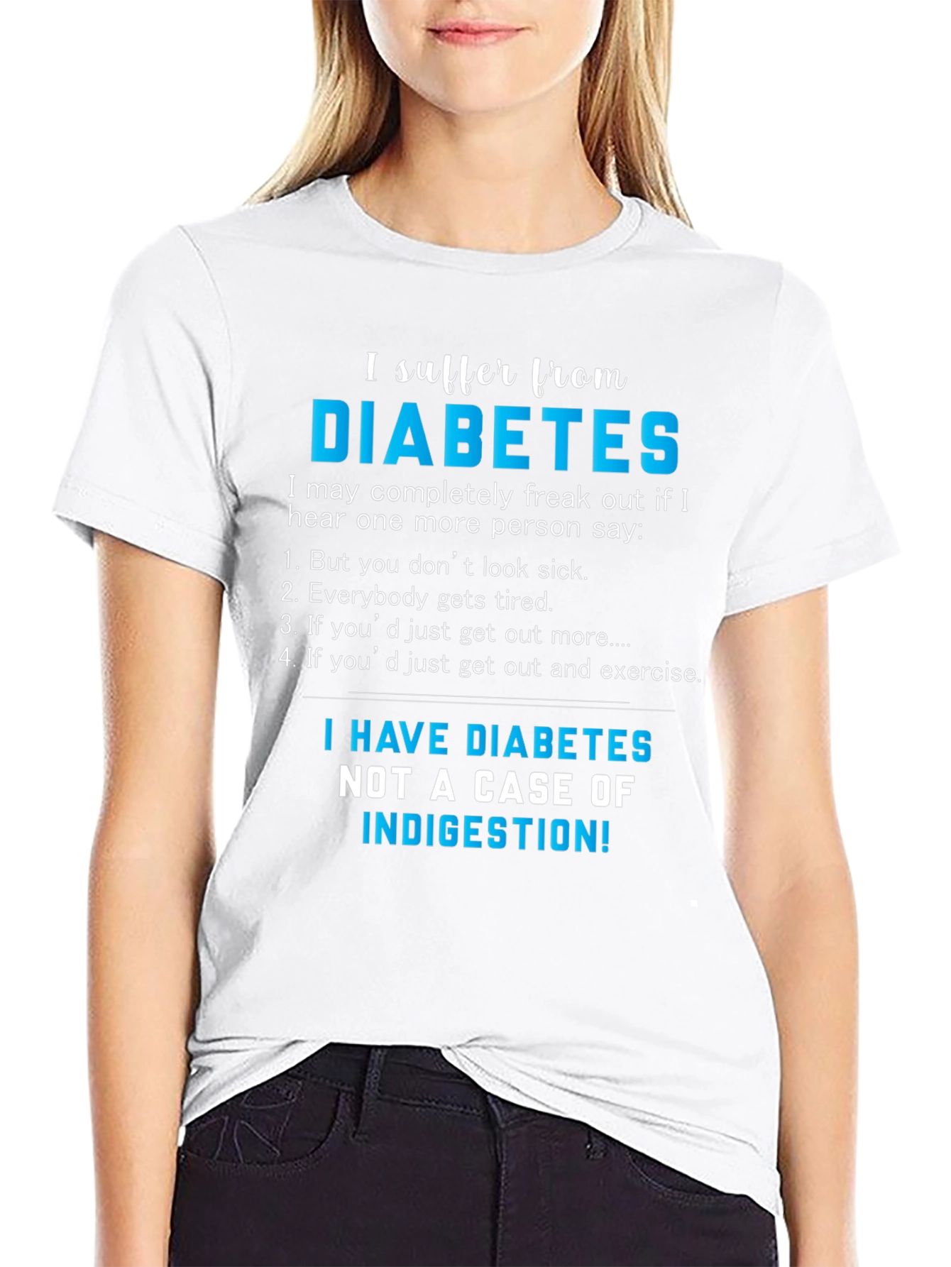 Funny Diabetes Awareness T-Shirt - I Suffer From Diabetes