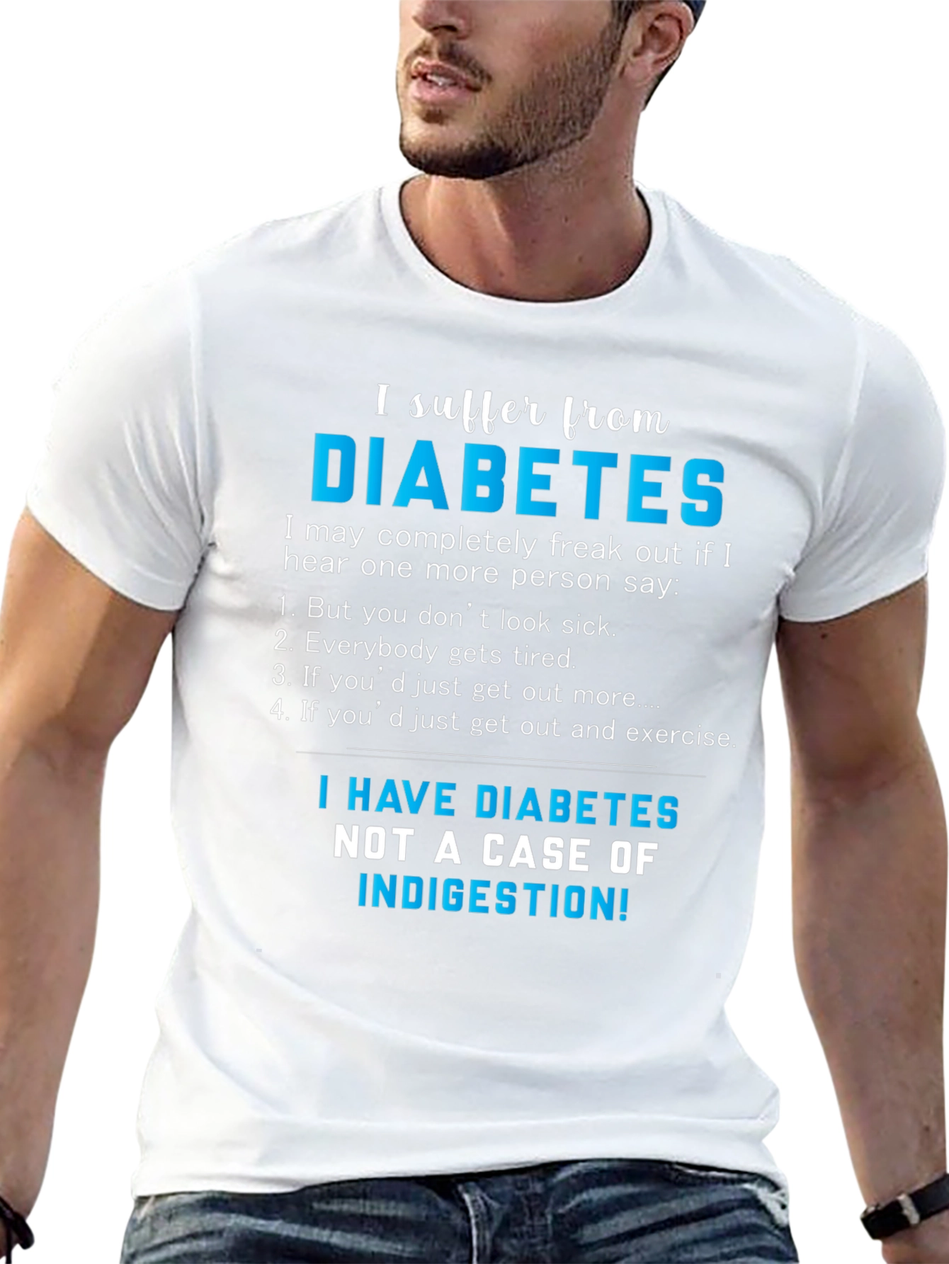 Funny Diabetes Awareness T-Shirt - I Suffer From Diabetes