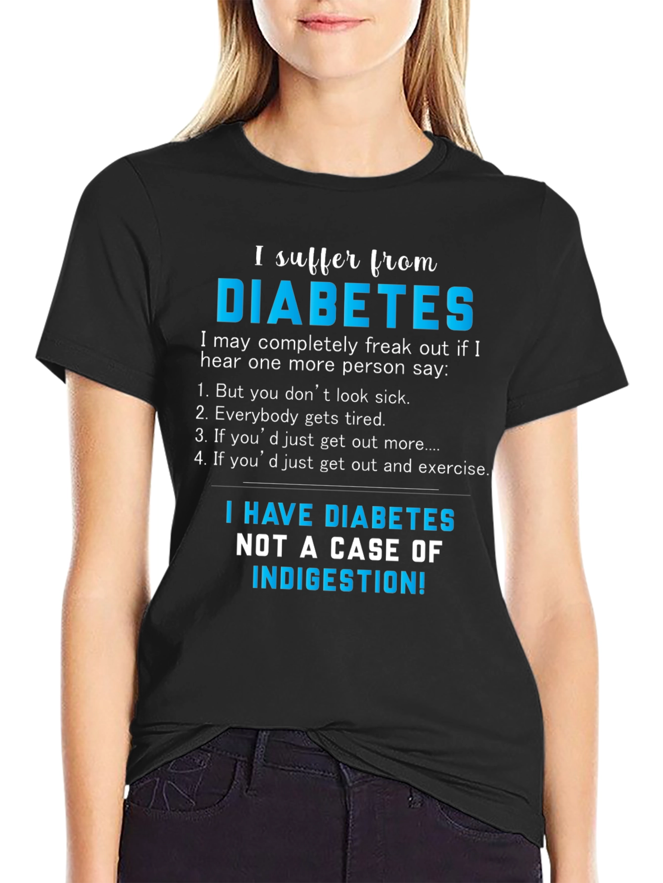 Funny Diabetes Awareness T-Shirt - I Suffer From Diabetes