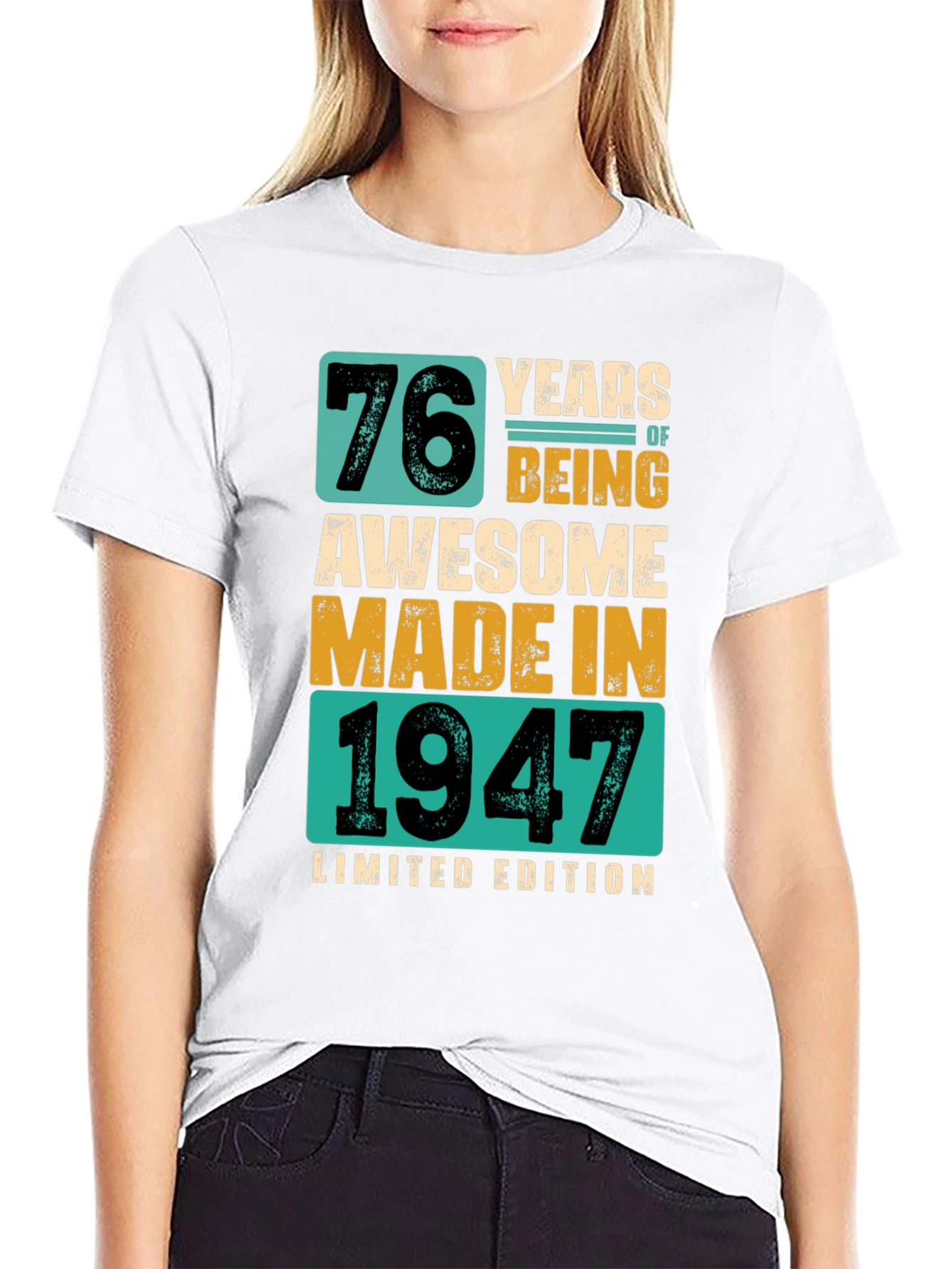 76 Years Awesome T-Shirt Made in 1947 Limited Edition