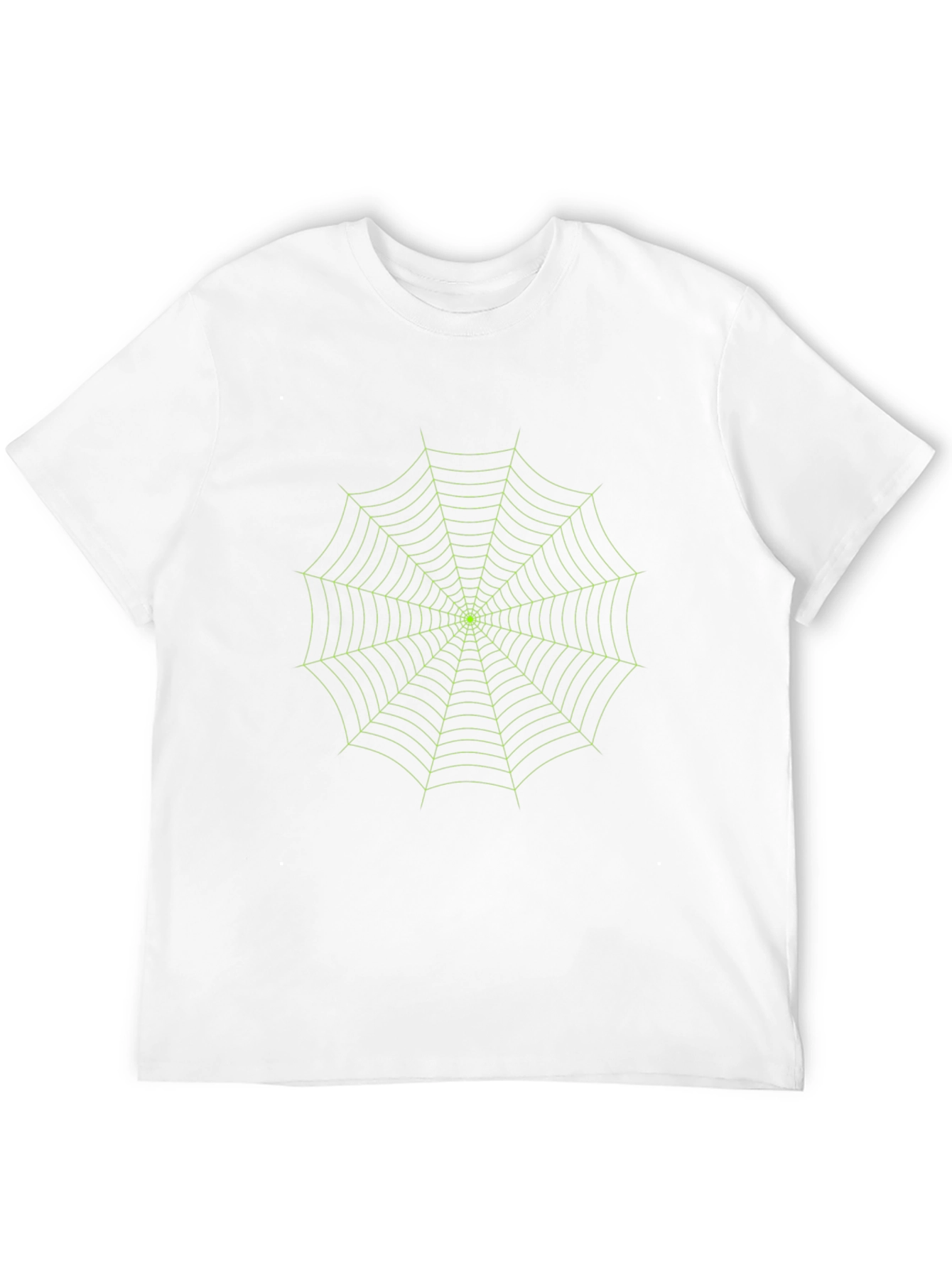 Glow Spider Web Tee - Black Cotton Graphic T-Shirt