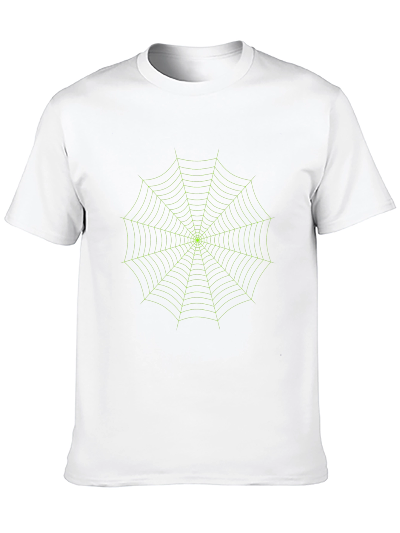 Glow Spider Web Tee - Black Cotton Graphic T-Shirt