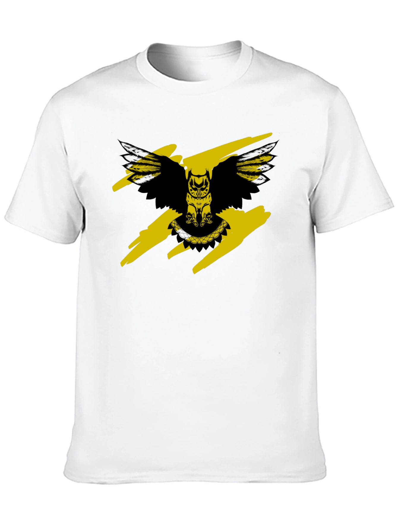 Owl Graphic Print Crew Neck T-Shirt
