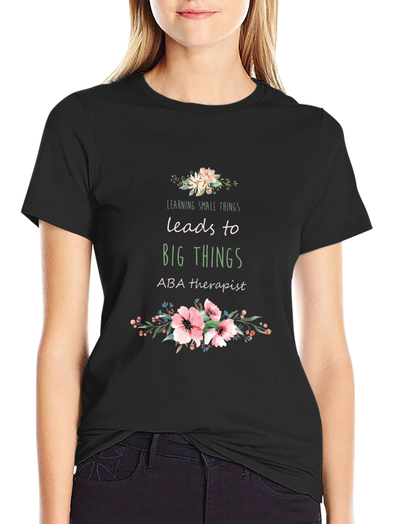 ABA Therapist Floral T-Shirt