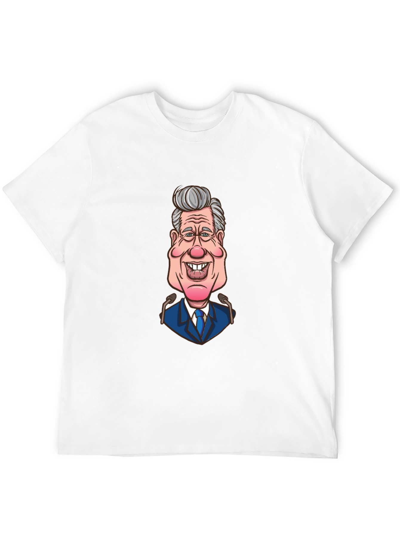 Caricature Graphic Print Black Cotton T-Shirt