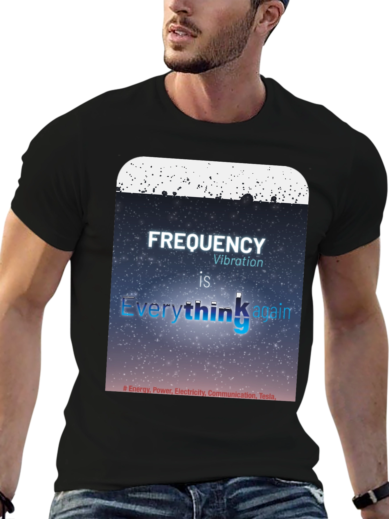 Frequency Vibration Everything Graphic Tee - Tesla Energy Shirt