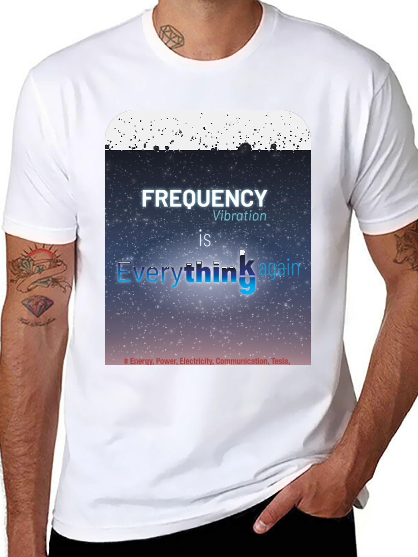 Frequency Vibration Everything Graphic Tee - Tesla Energy Shirt