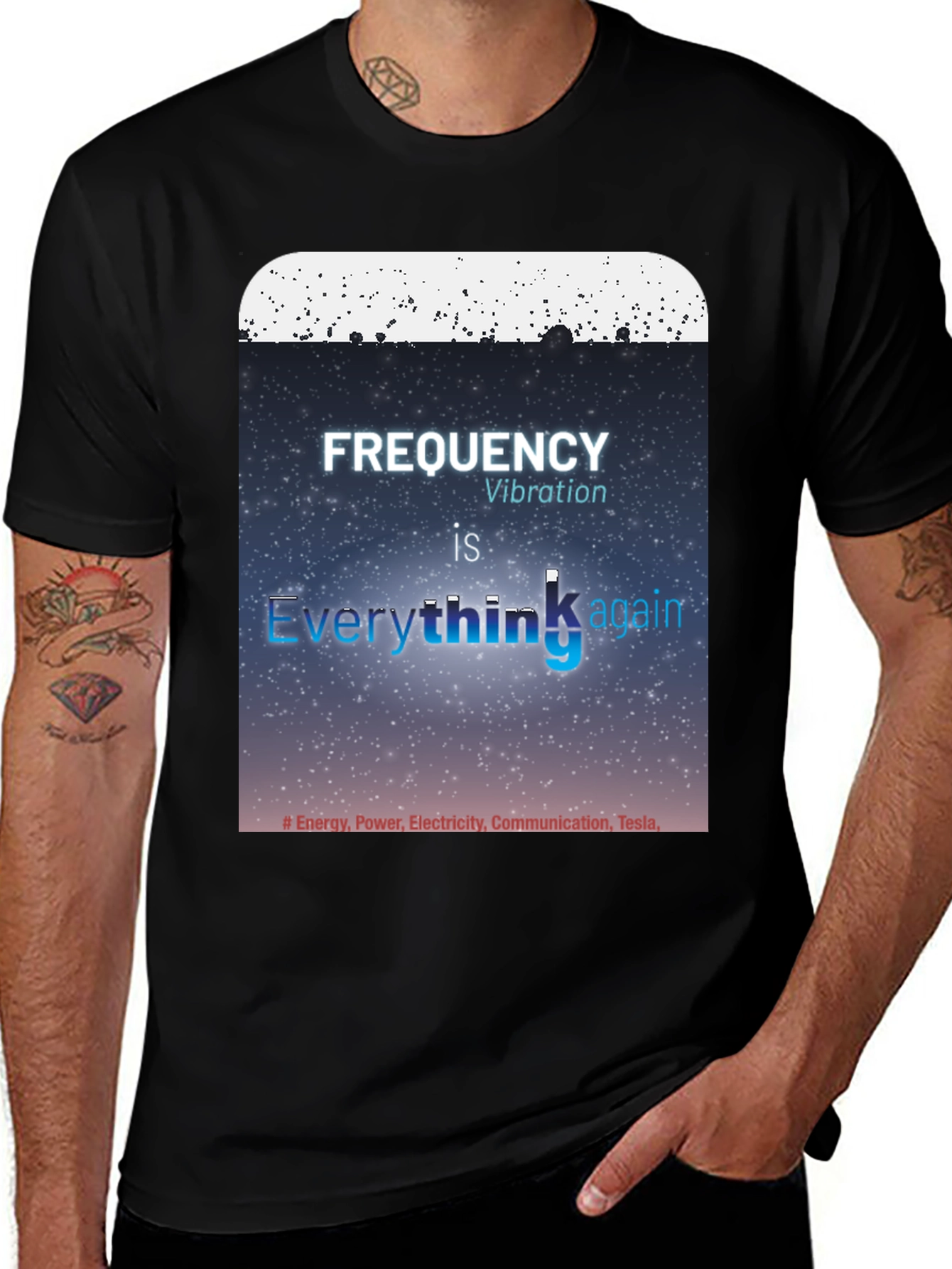 Frequency Vibration Everything Graphic Tee - Tesla Energy Shirt