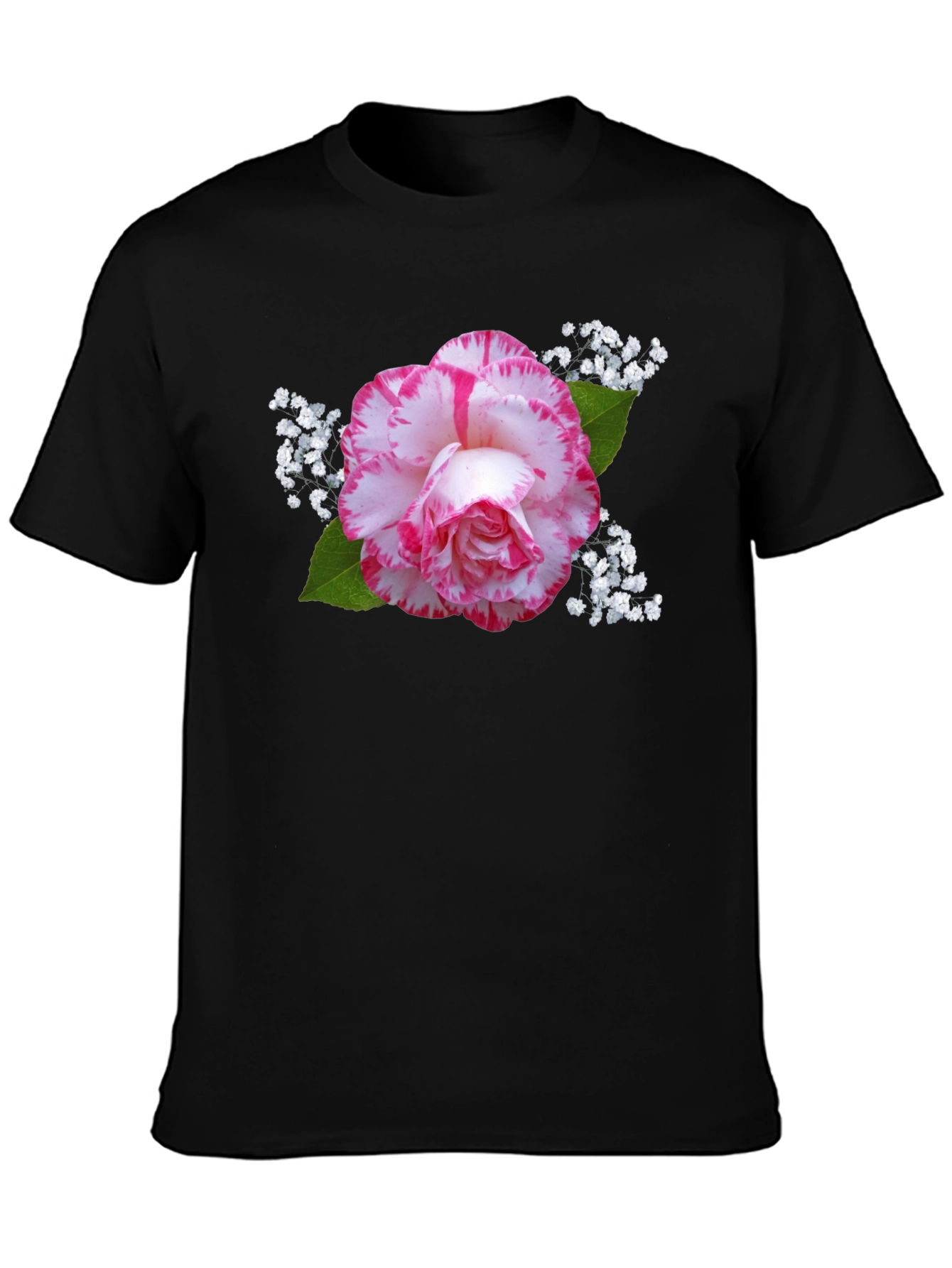 Floral Print Black T-Shirt - Stylish & Unique