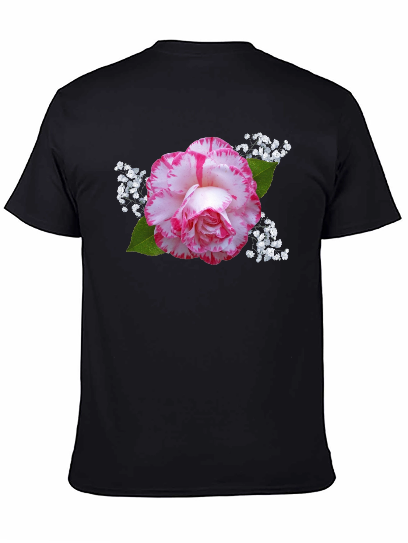 Floral Print Black T-Shirt - Stylish & Unique