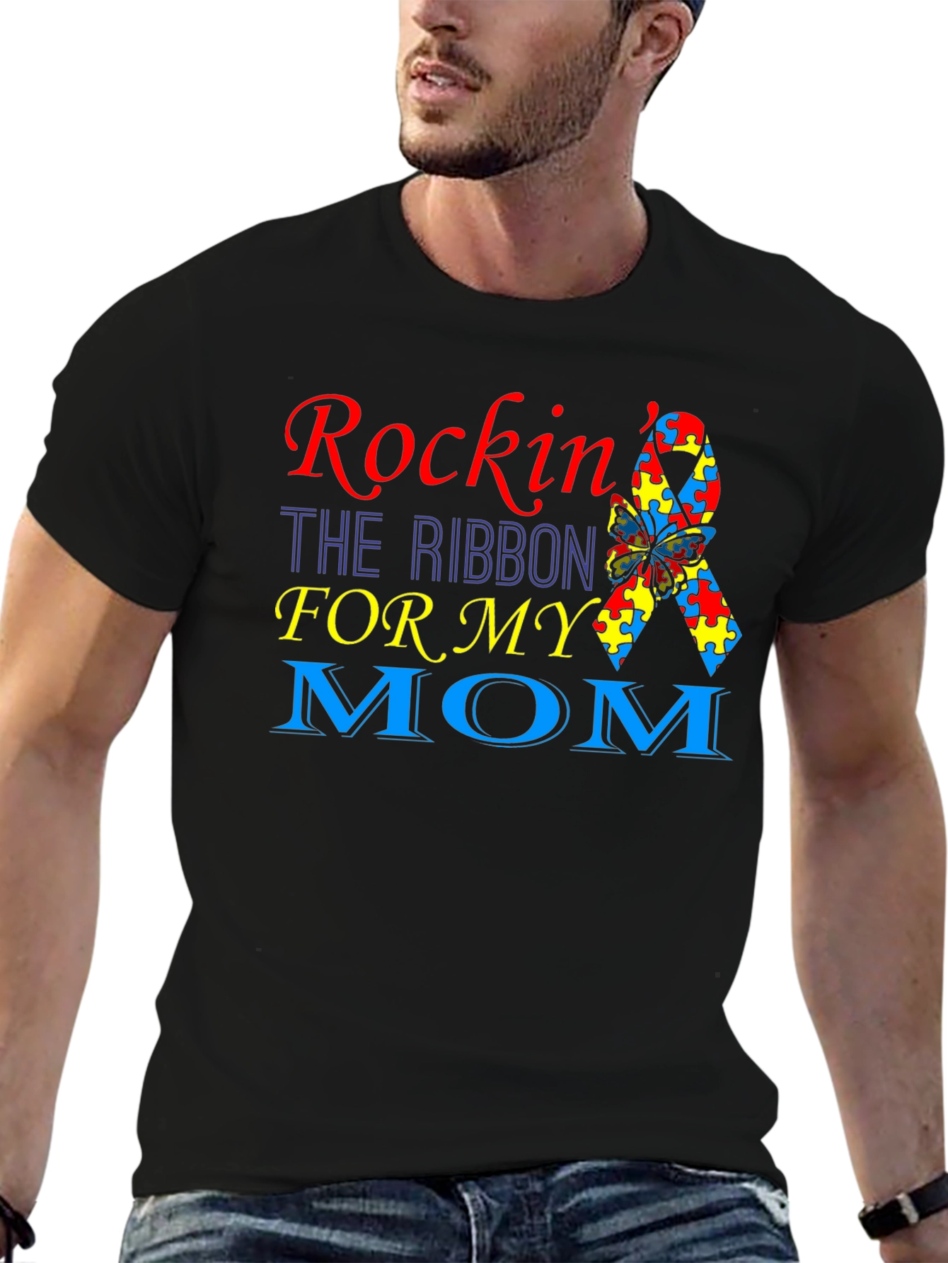 Rockin Autism Awareness Ribbon T-Shirt