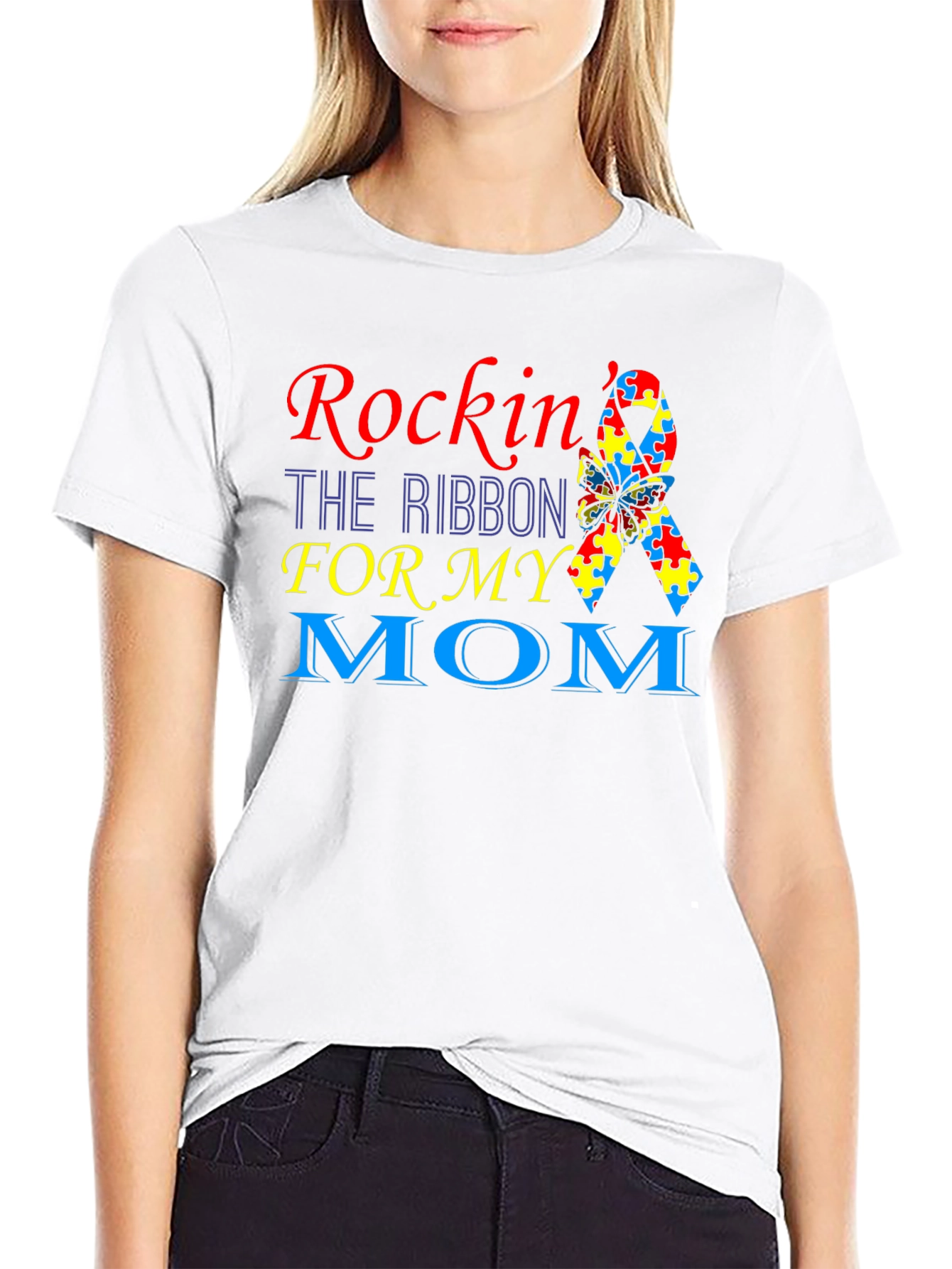 Rockin Autism Awareness Ribbon T-Shirt