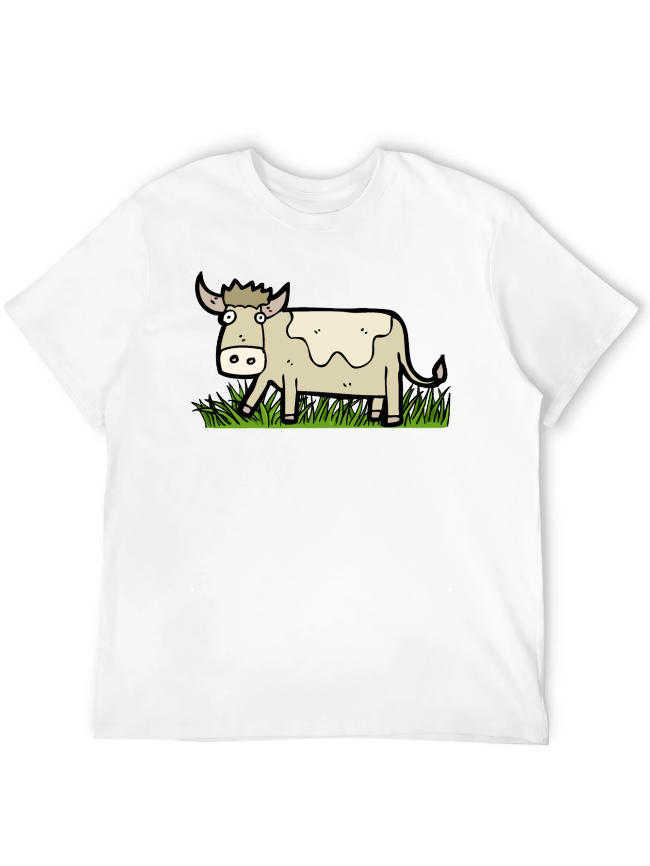 Cartoon Cow Graphic T-Shirt - Unisex