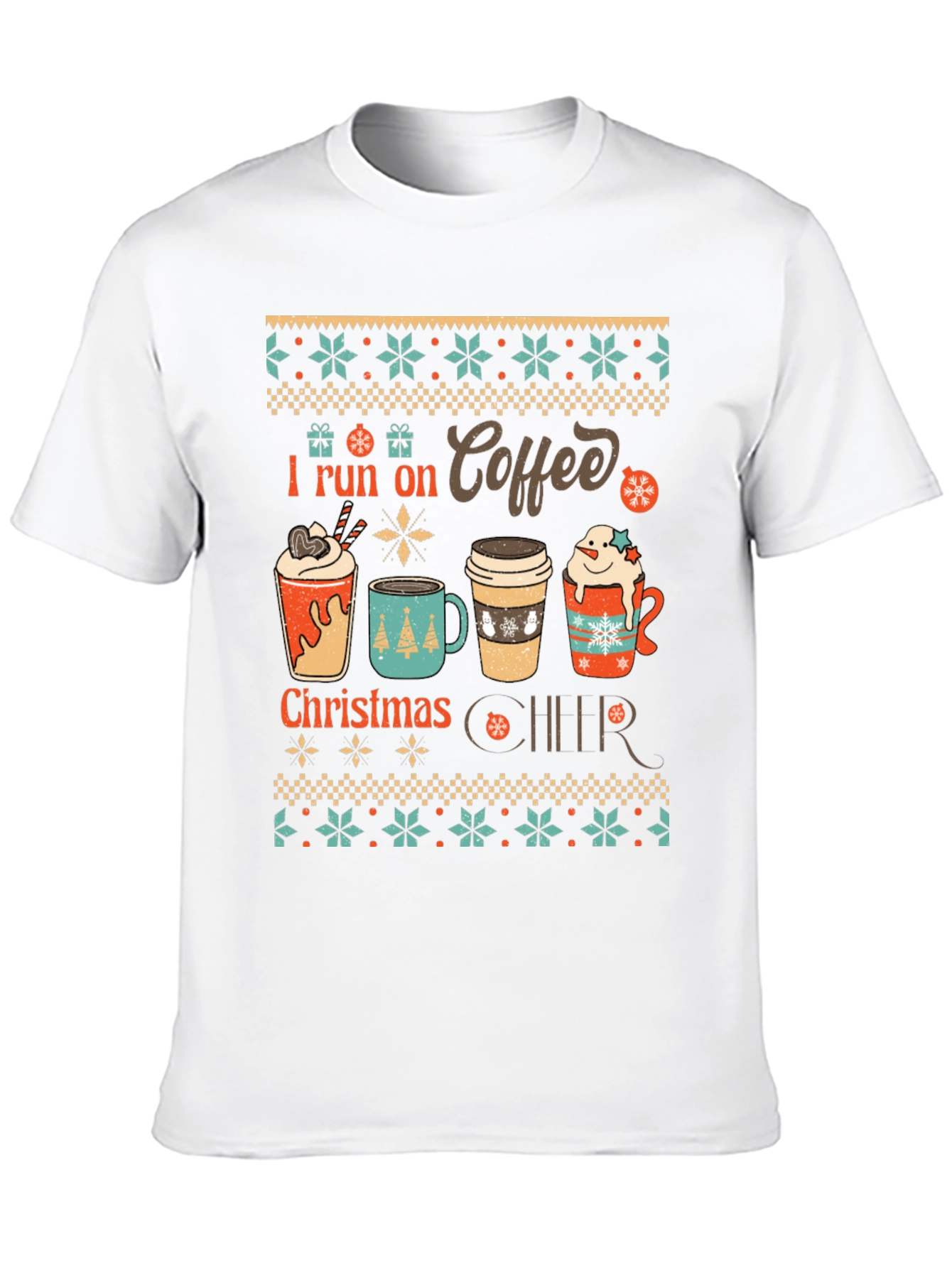 I Run on Coffee Christmas Cheer T-Shirt