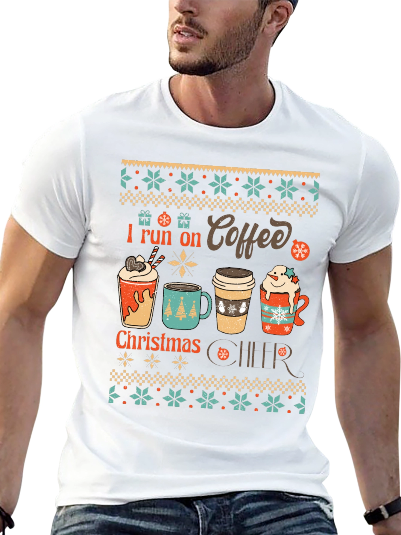 I Run on Coffee Christmas Cheer T-Shirt