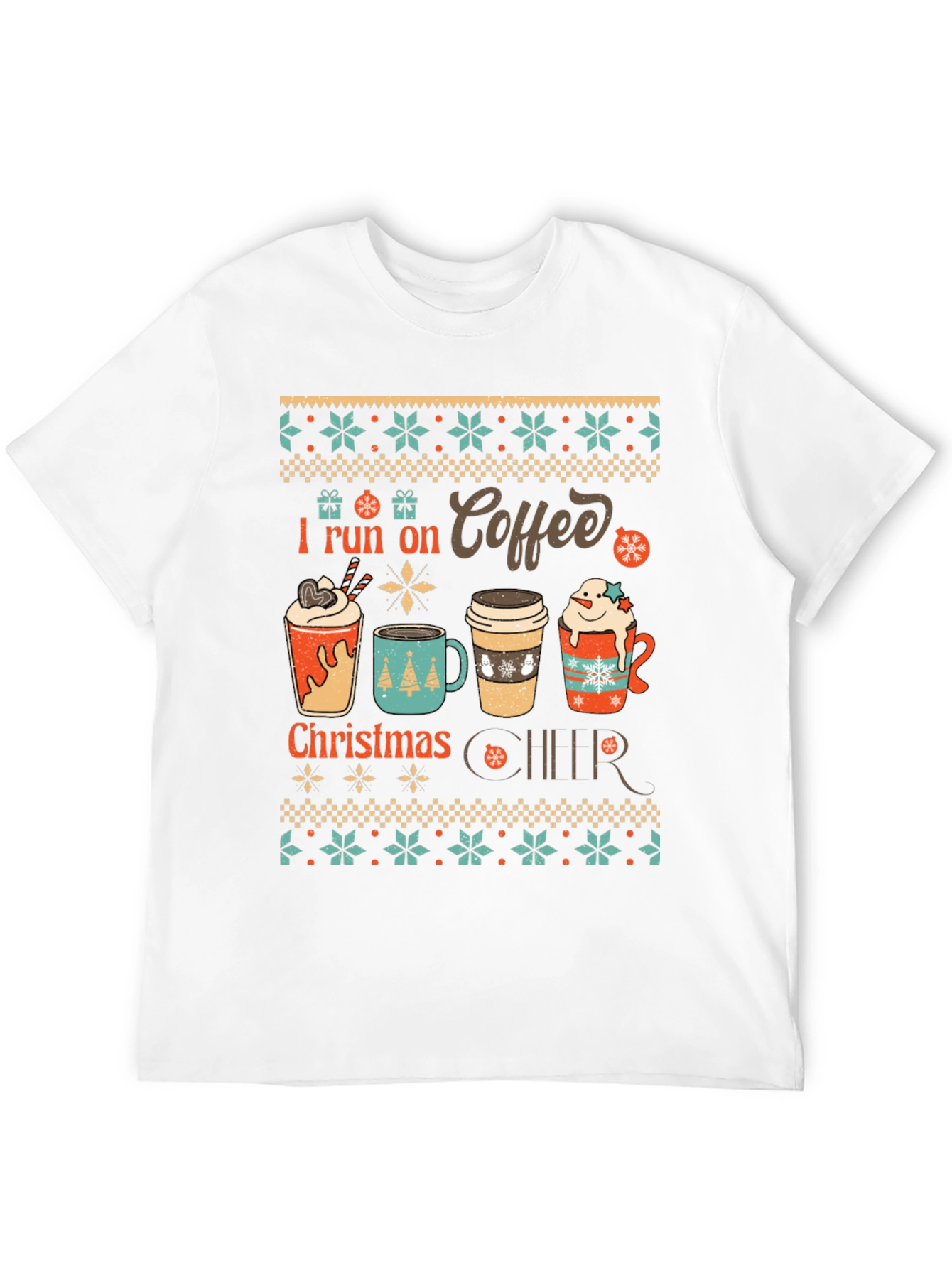 I Run on Coffee Christmas Cheer T-Shirt