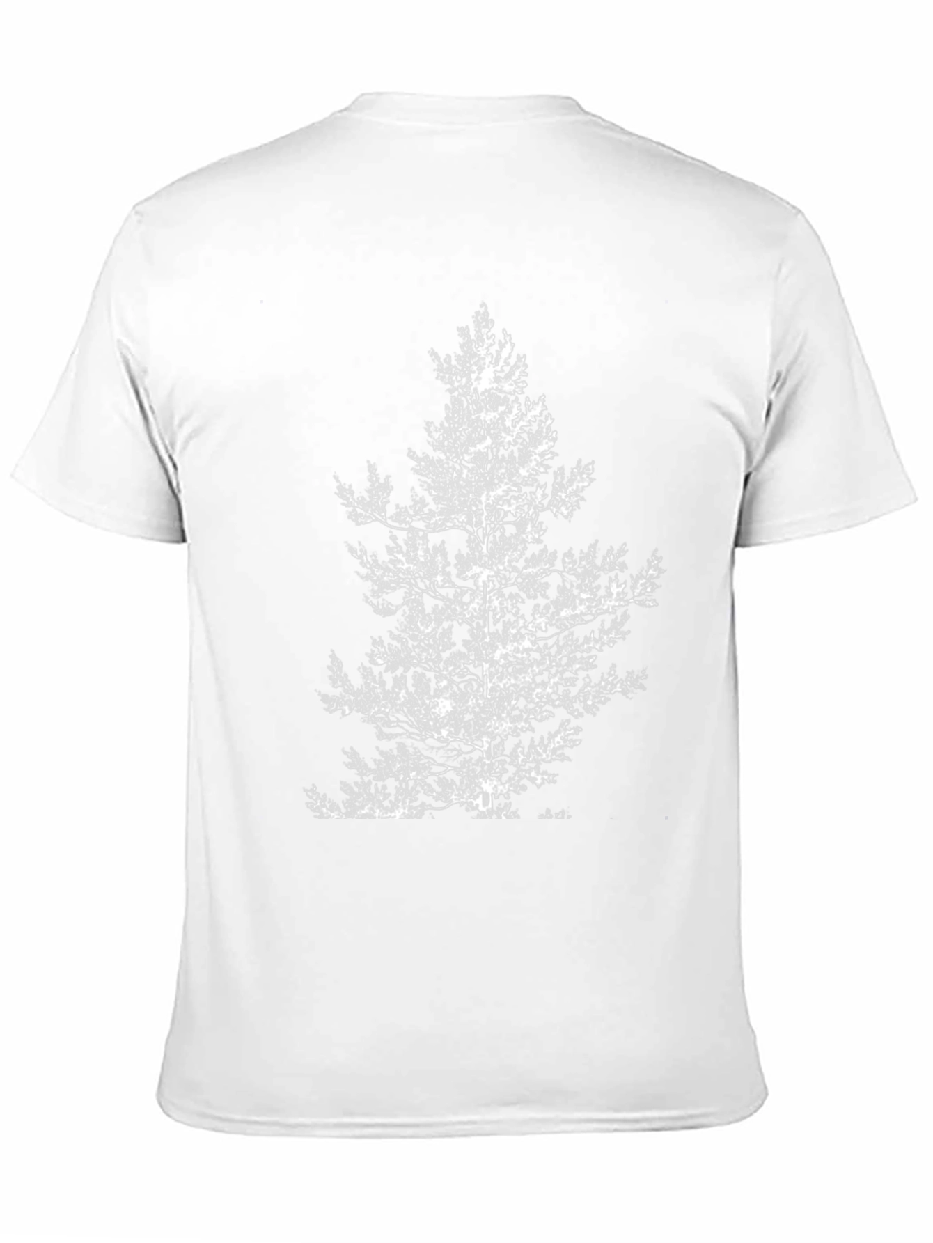 Nature Inspired Black T-Shirt with Tree Print