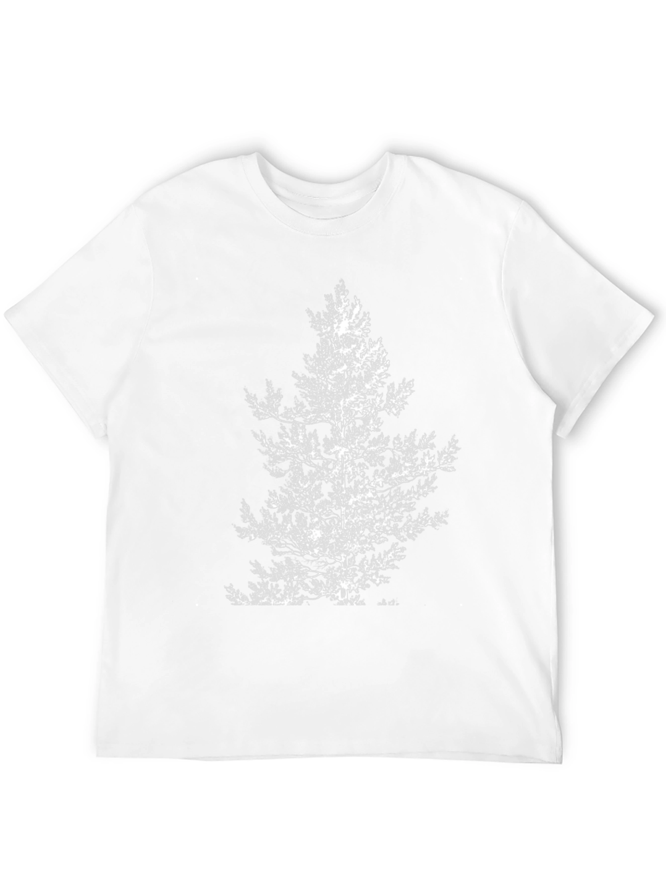 Nature Inspired Black T-Shirt with Tree Print