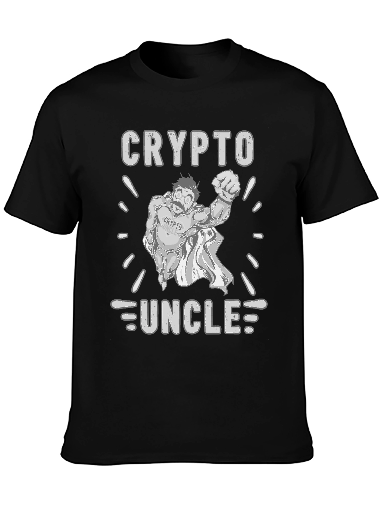 Crypto Uncle T-Shirt - Black Cotton Tee