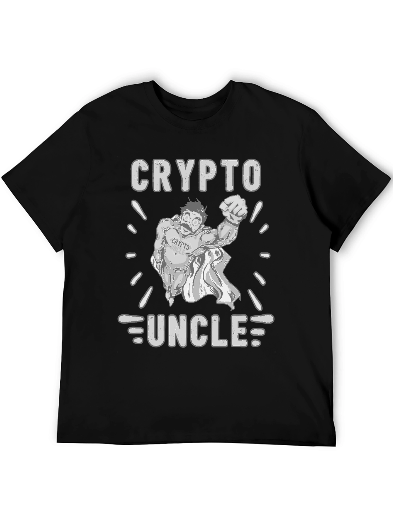 Crypto Uncle T-Shirt - Black Cotton Tee