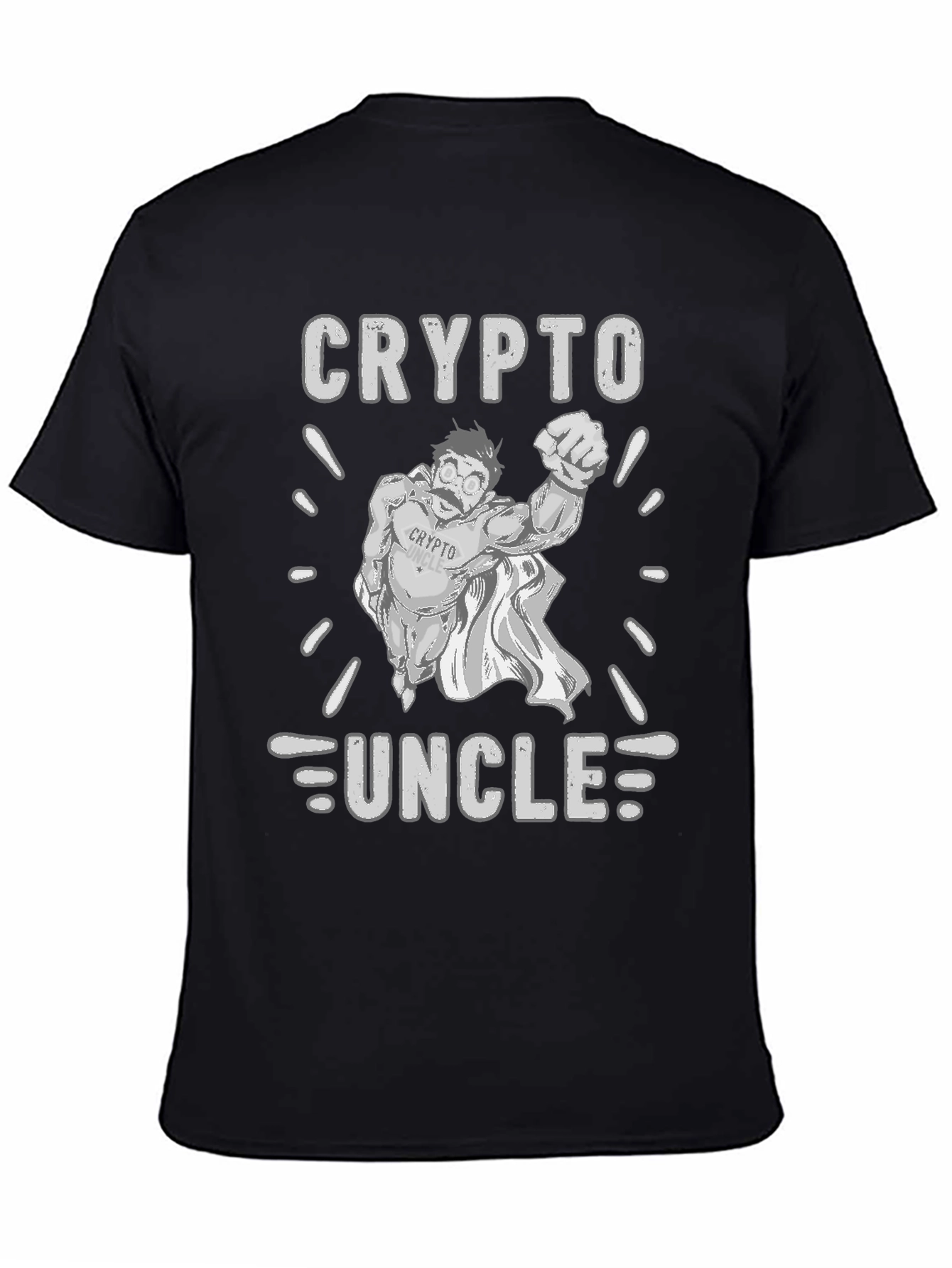 Crypto Uncle T-Shirt - Black Cotton Tee