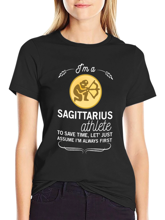 Sagittarius Athlete Black T-Shirt