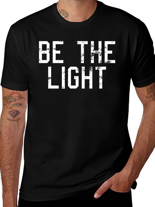 Be The Light Graphic Tee - Black Cotton T-Shirt