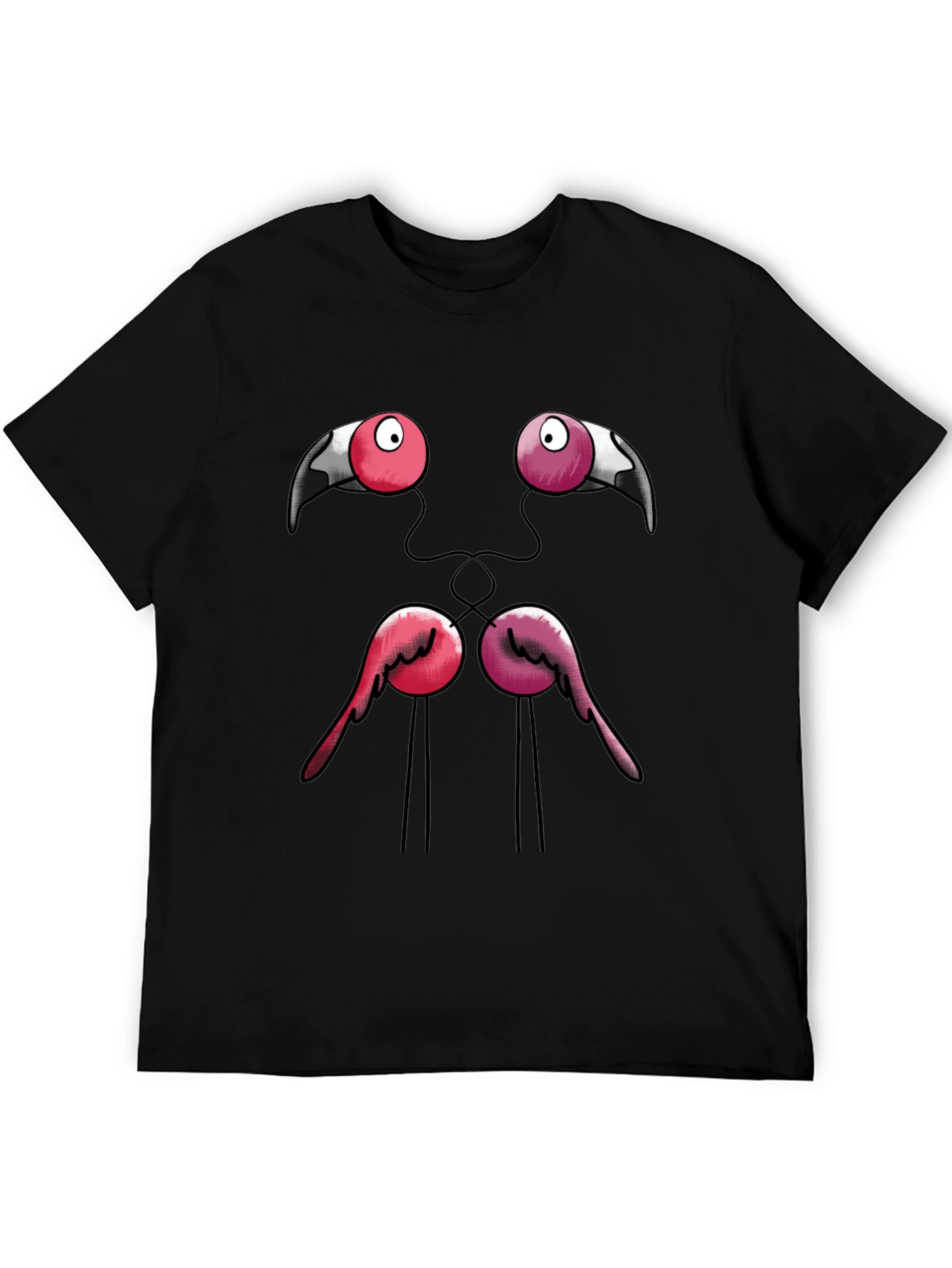 Flamingo Face T-Shirt - Quirky Graphic Tee