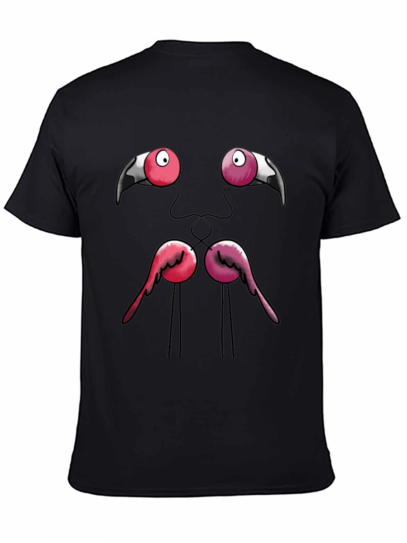 Flamingo Face T-Shirt - Quirky Graphic Tee