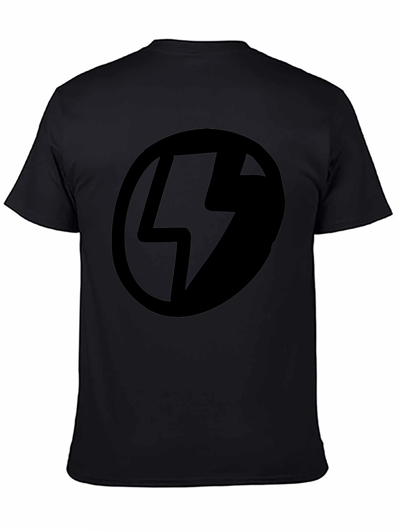 Black Lightning Bolt Logo T-Shirt