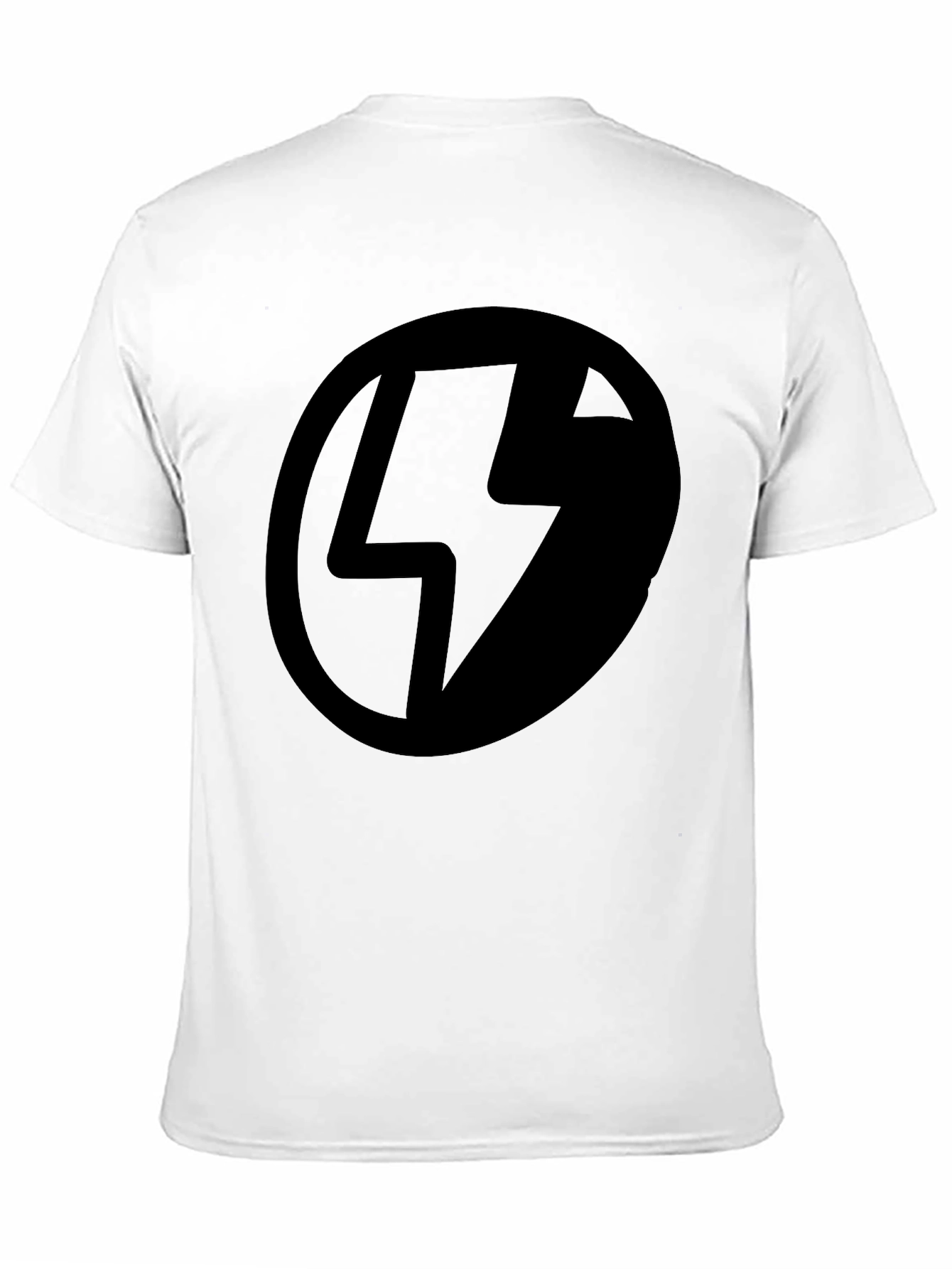 Black Lightning Bolt Logo T-Shirt