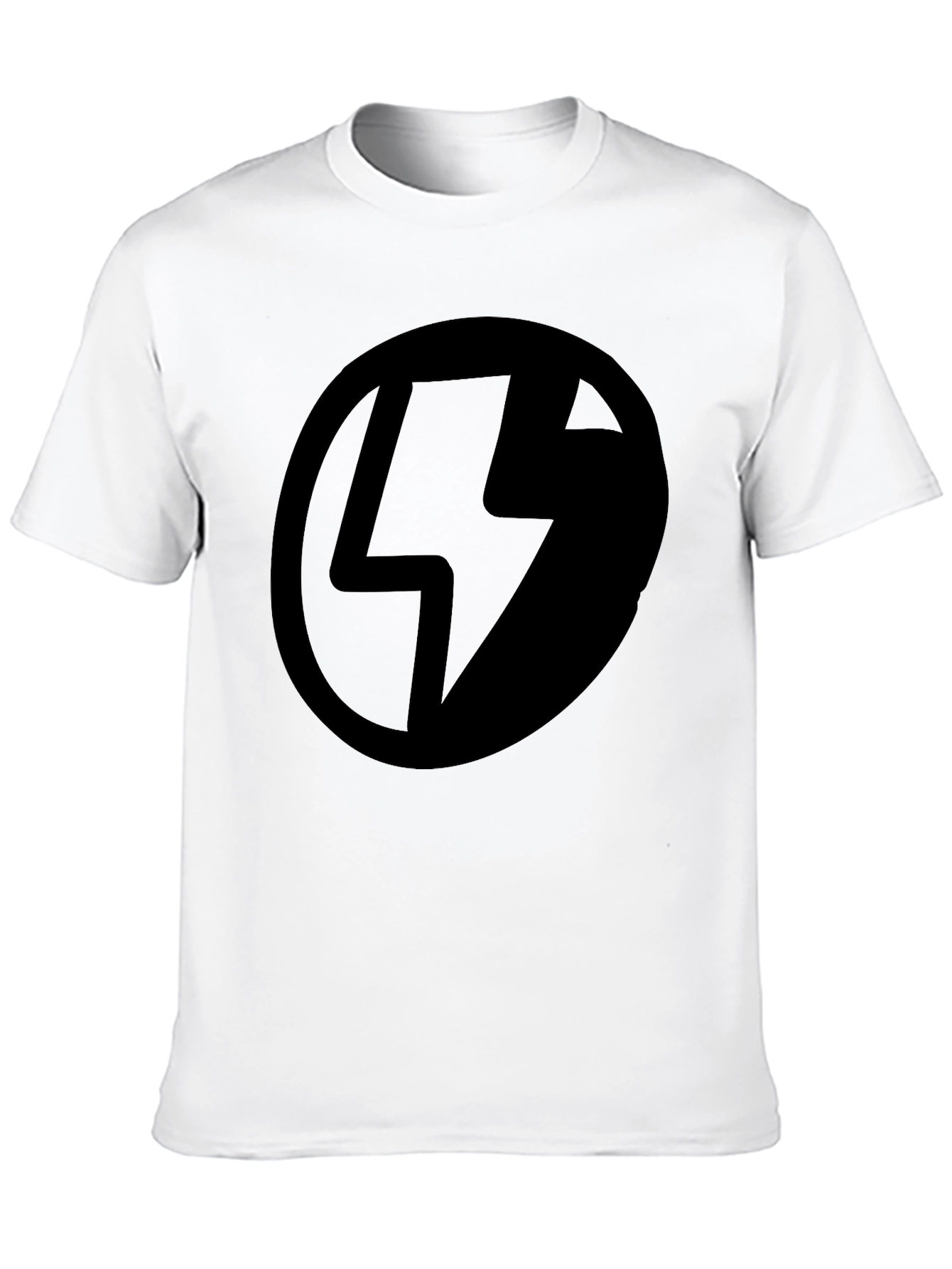 Black Lightning Bolt Logo T-Shirt